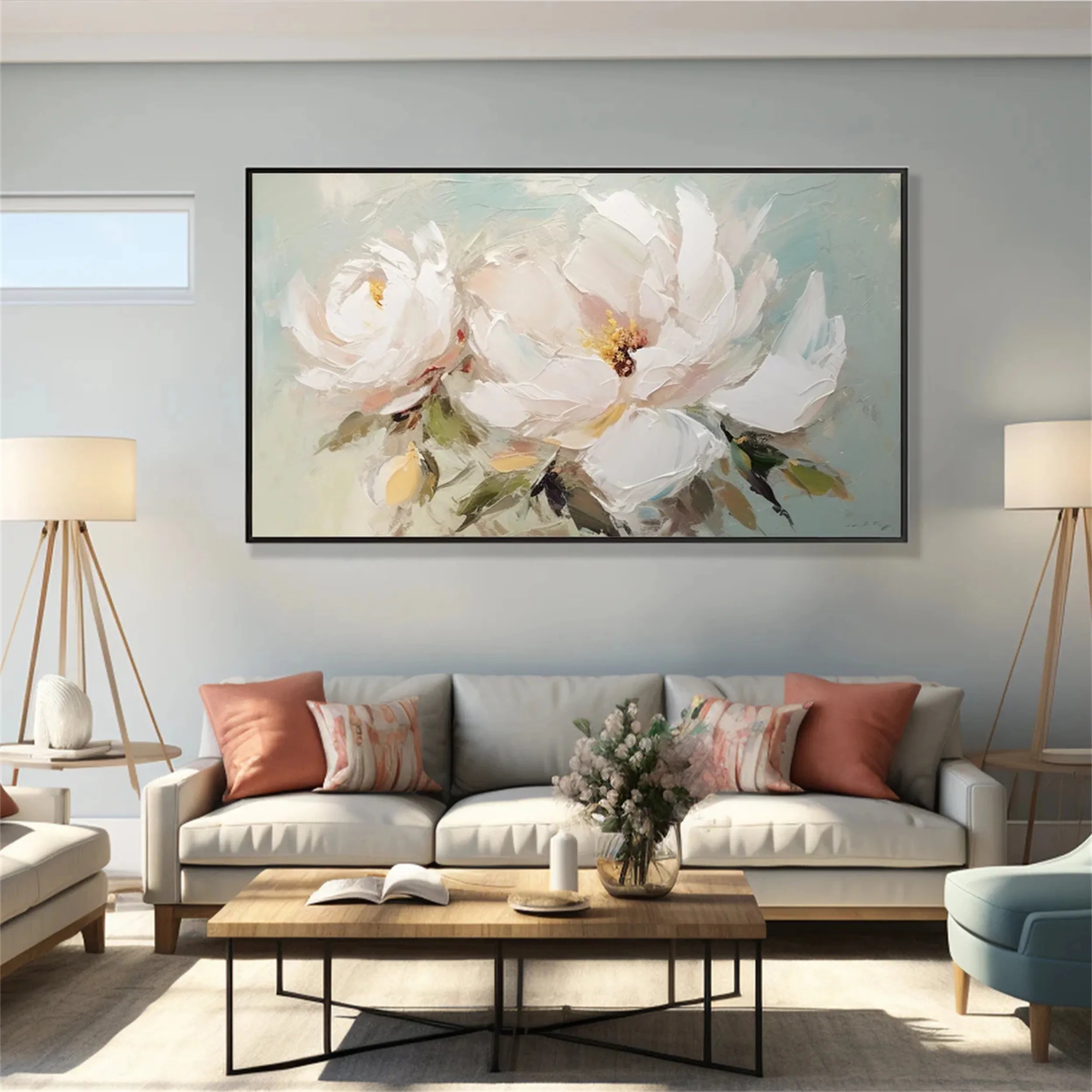 Colorful Tree And Flower Painting #TF018