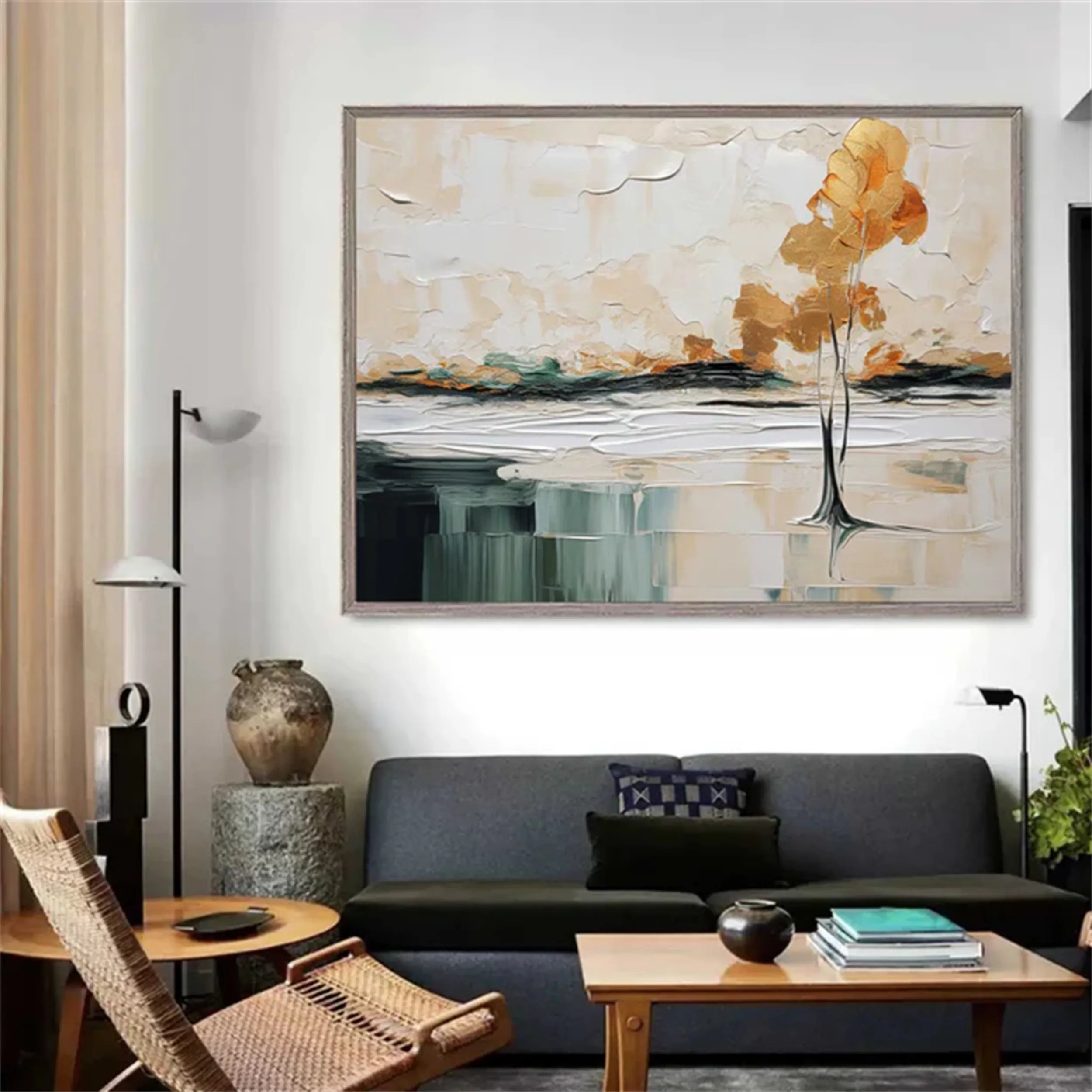 Colorful Tree And Flower Painting #TF012