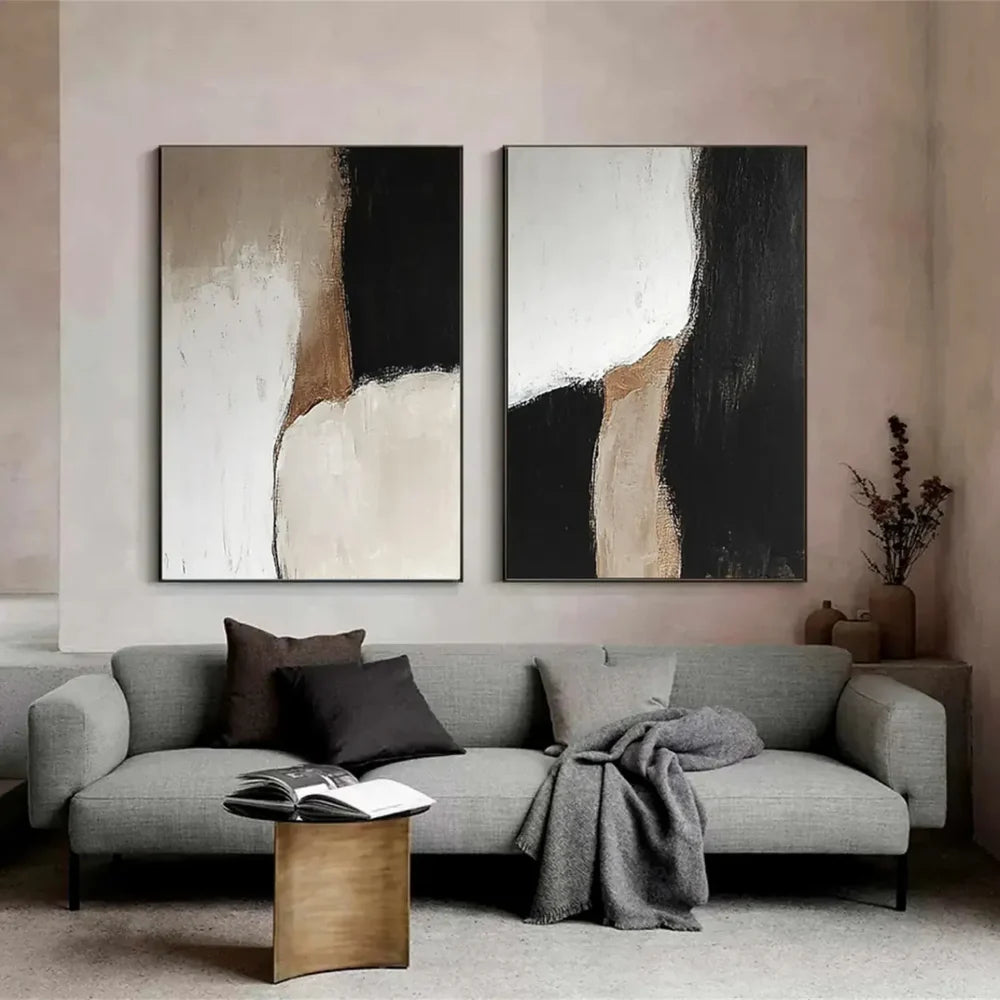 Wabi Sabi Abstract Wall Art Set of 2 #WA155
