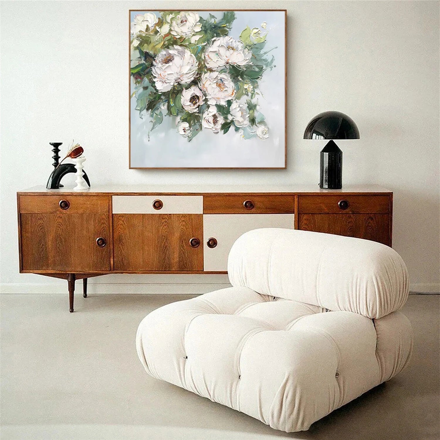 Tree And Flower Abstract Textured Wall Art #TF109