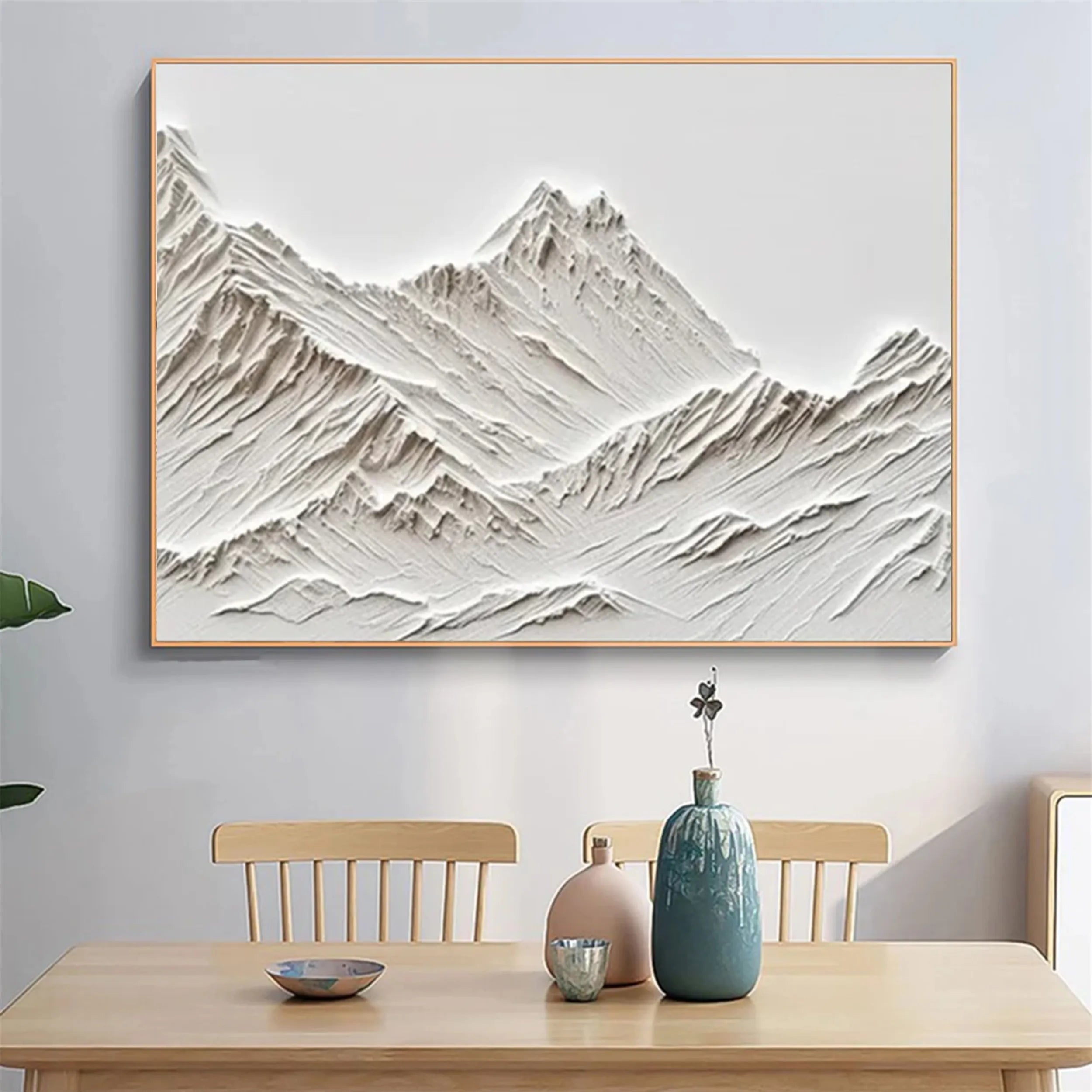White Textured Minimalist Wall Art #WT138