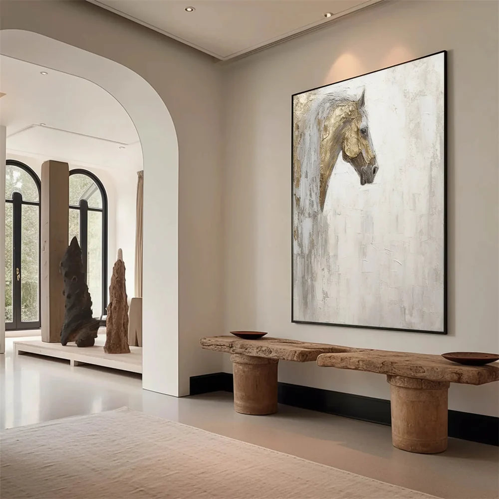 Abstract Animal Art Horse Texture Wall Art #AT004