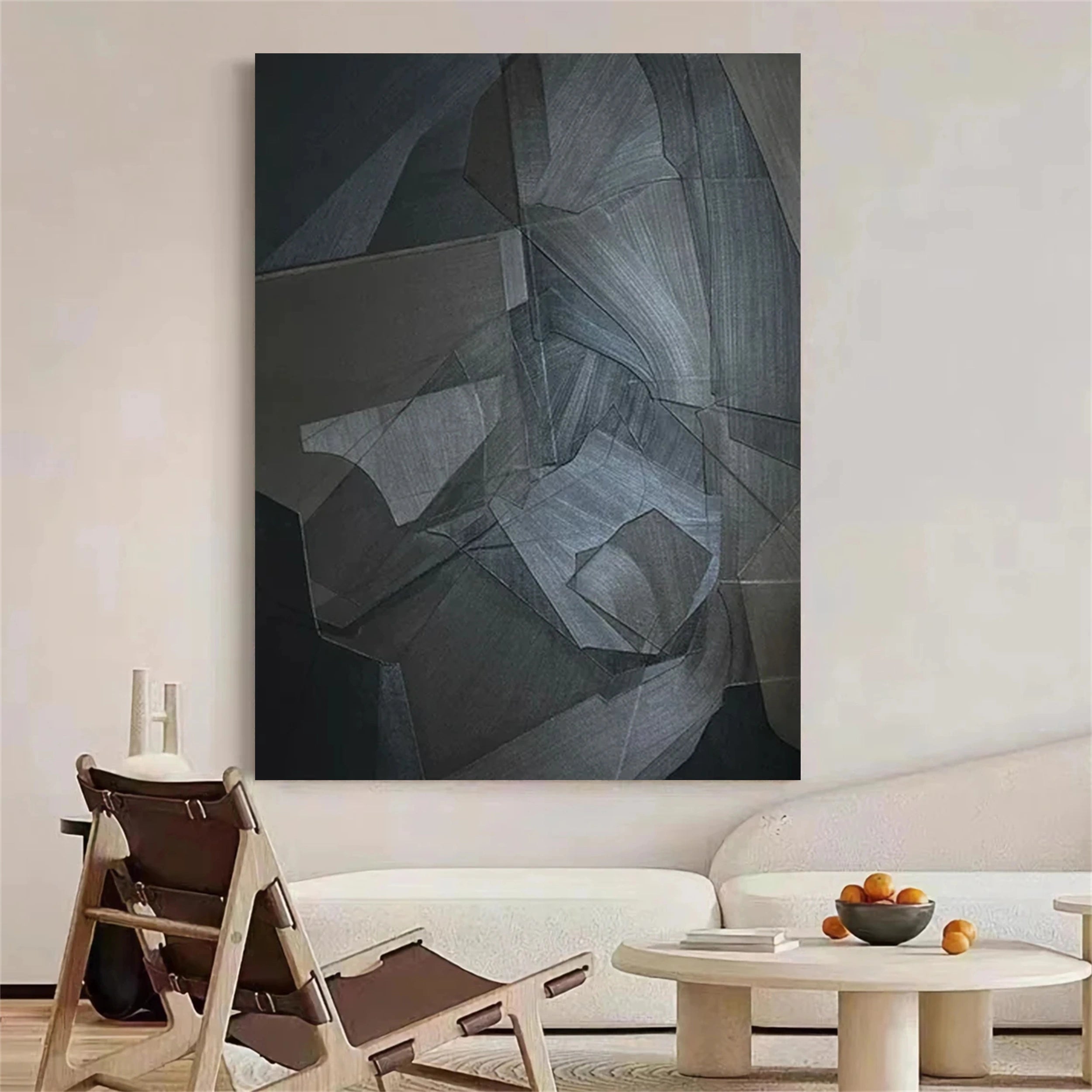Black Textured Minimalist Wall Art #BT011