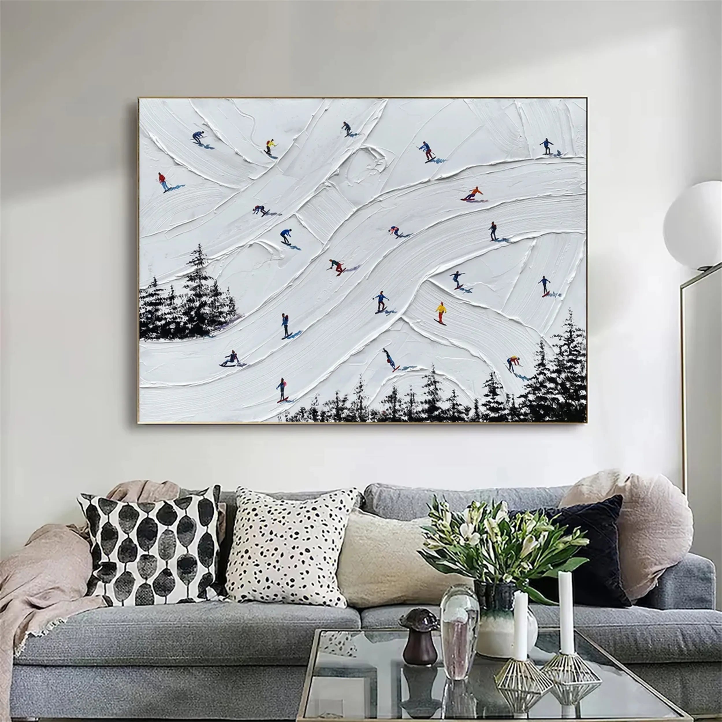 White Textured Minimalist Wall Art #WT159
