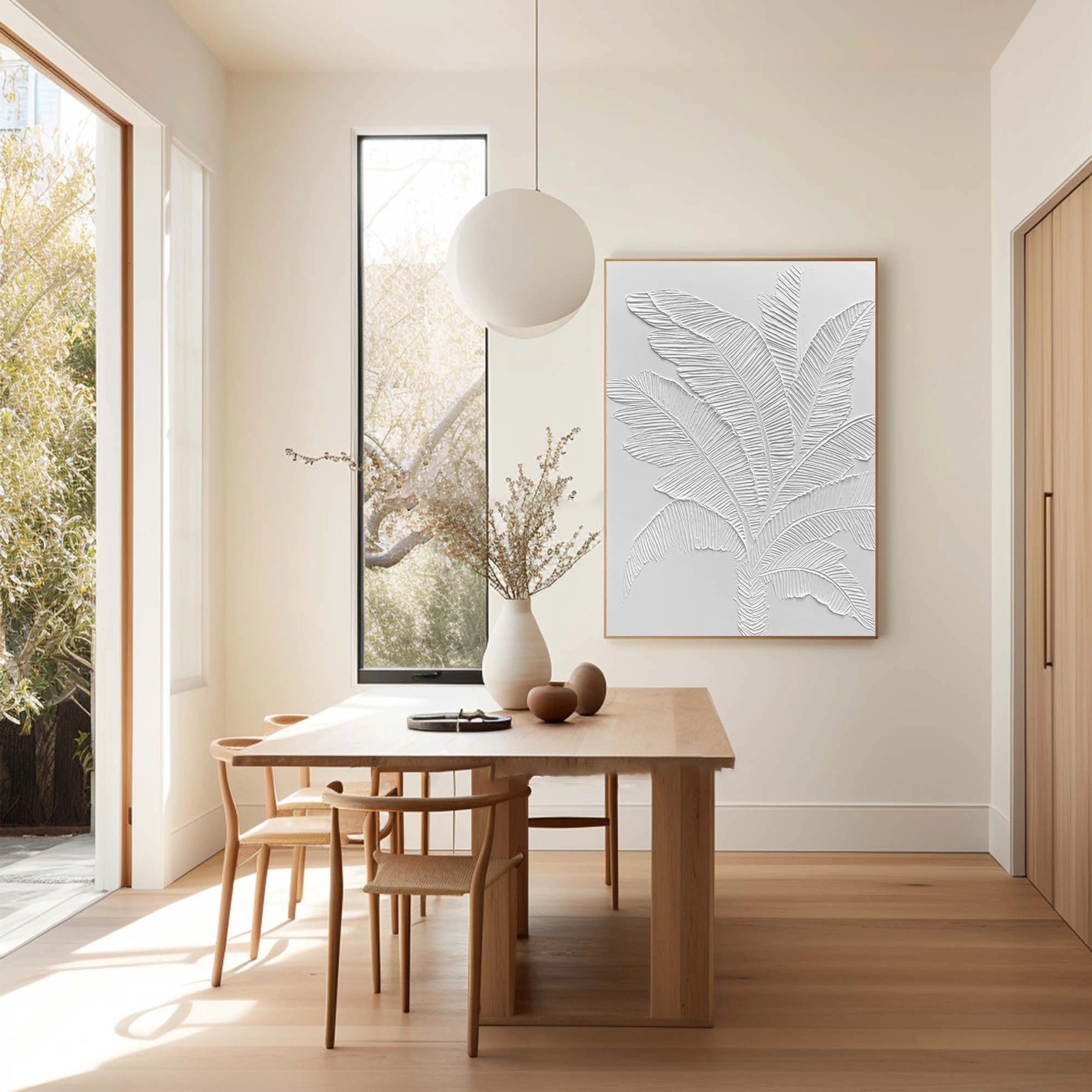 White Textured Minimalist Wall Art #WT056