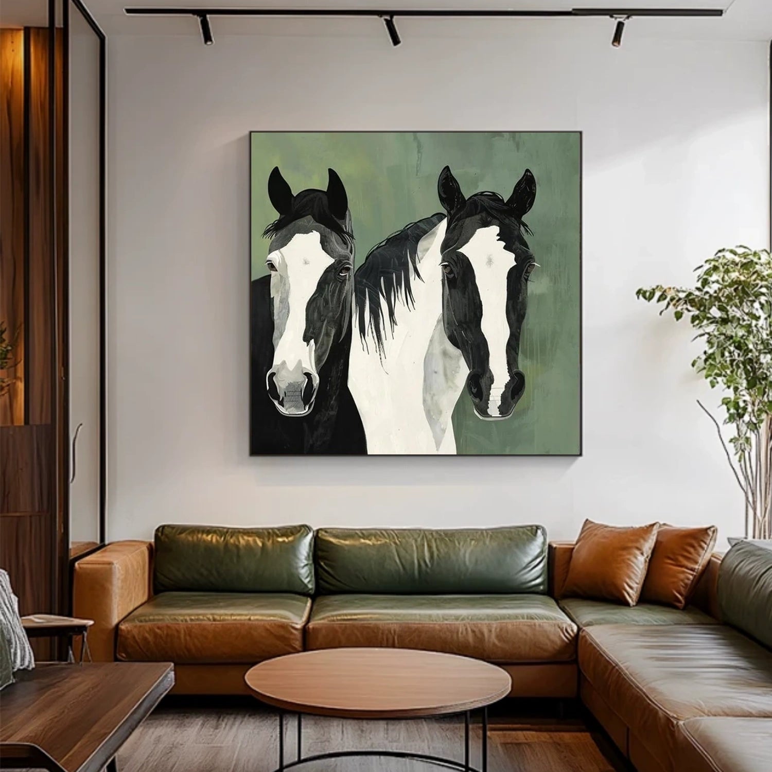Abstract Animal Art Horse Wall Art #AT037