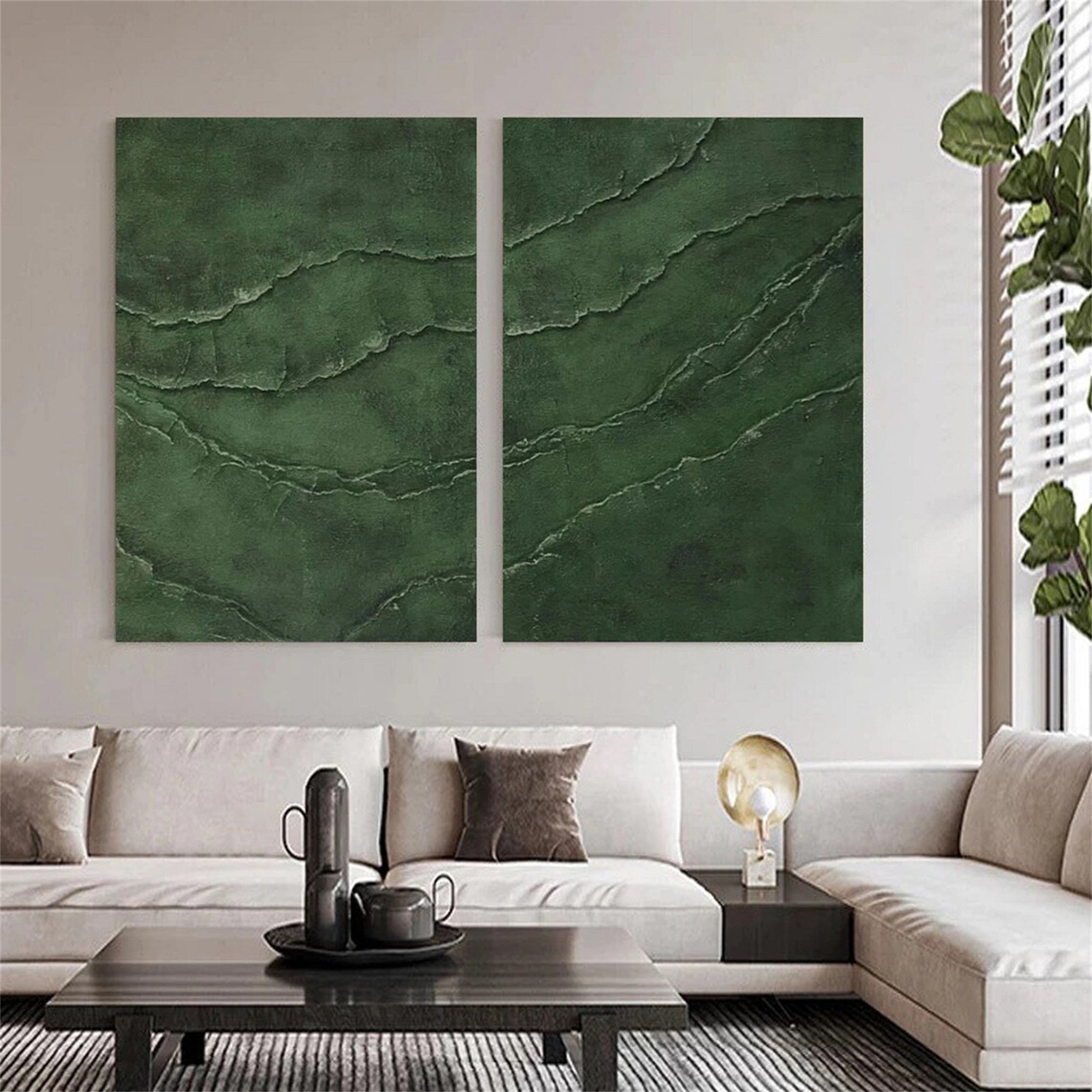 Wabi Sabi Abstract Wall Art Set of 2 #WA143