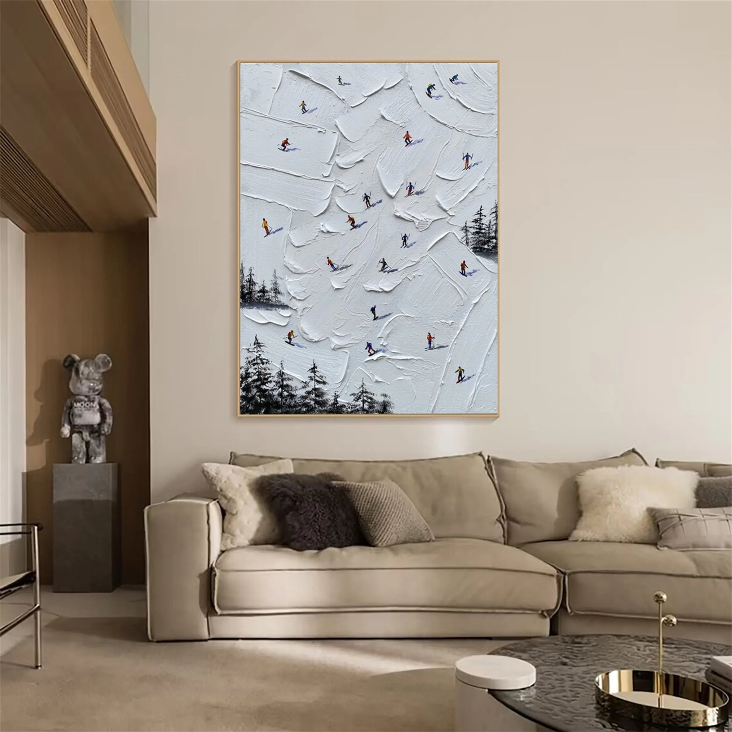 White Textured Minimalist Wall Art #WT157