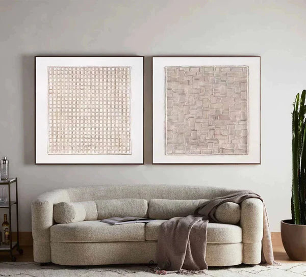 Wabi Sabi Abstract Wall Art Set of 2 #WA058