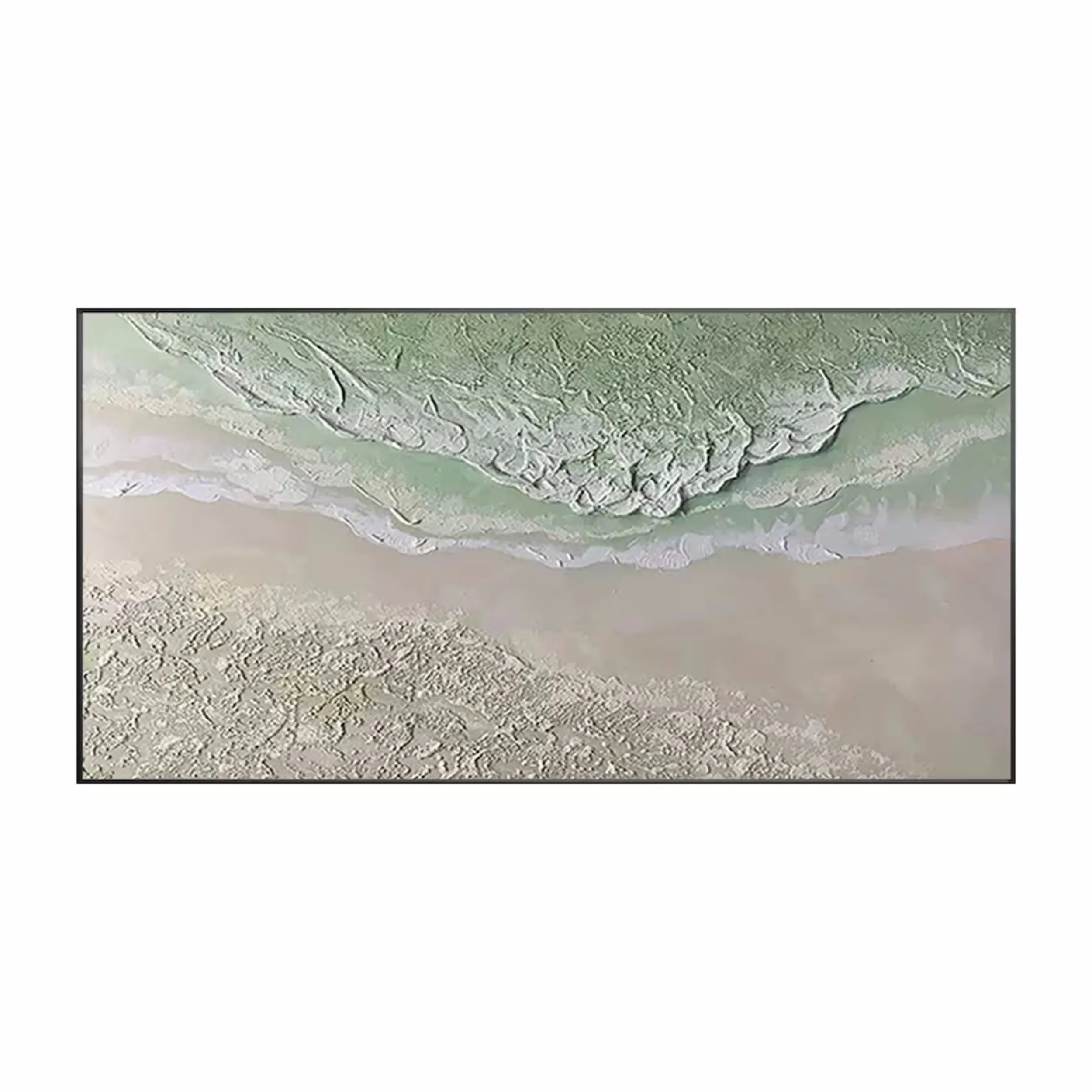 Green Textured Minimalist Wall Art #GT027
