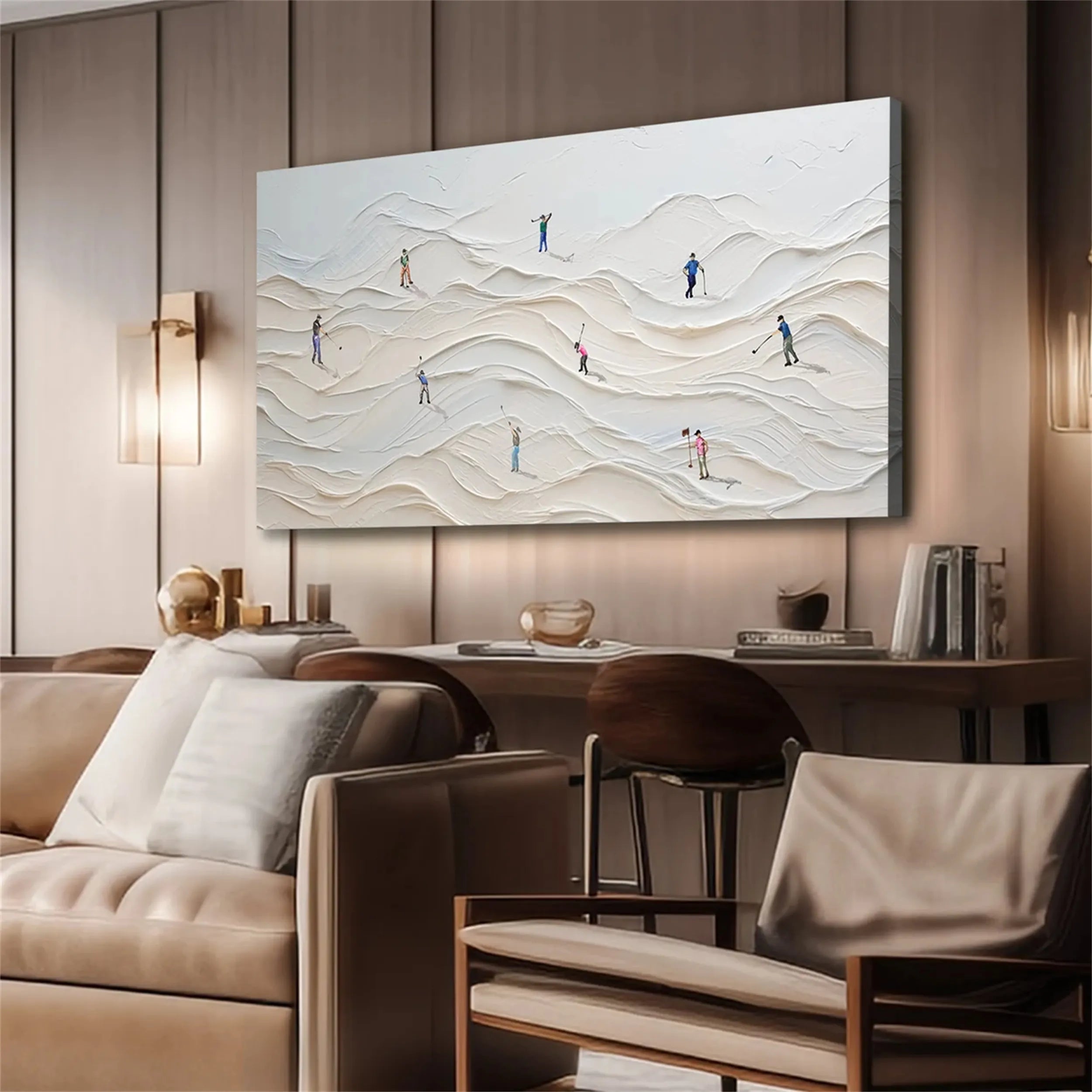 White Textured Minimalist Wall Art #WT151