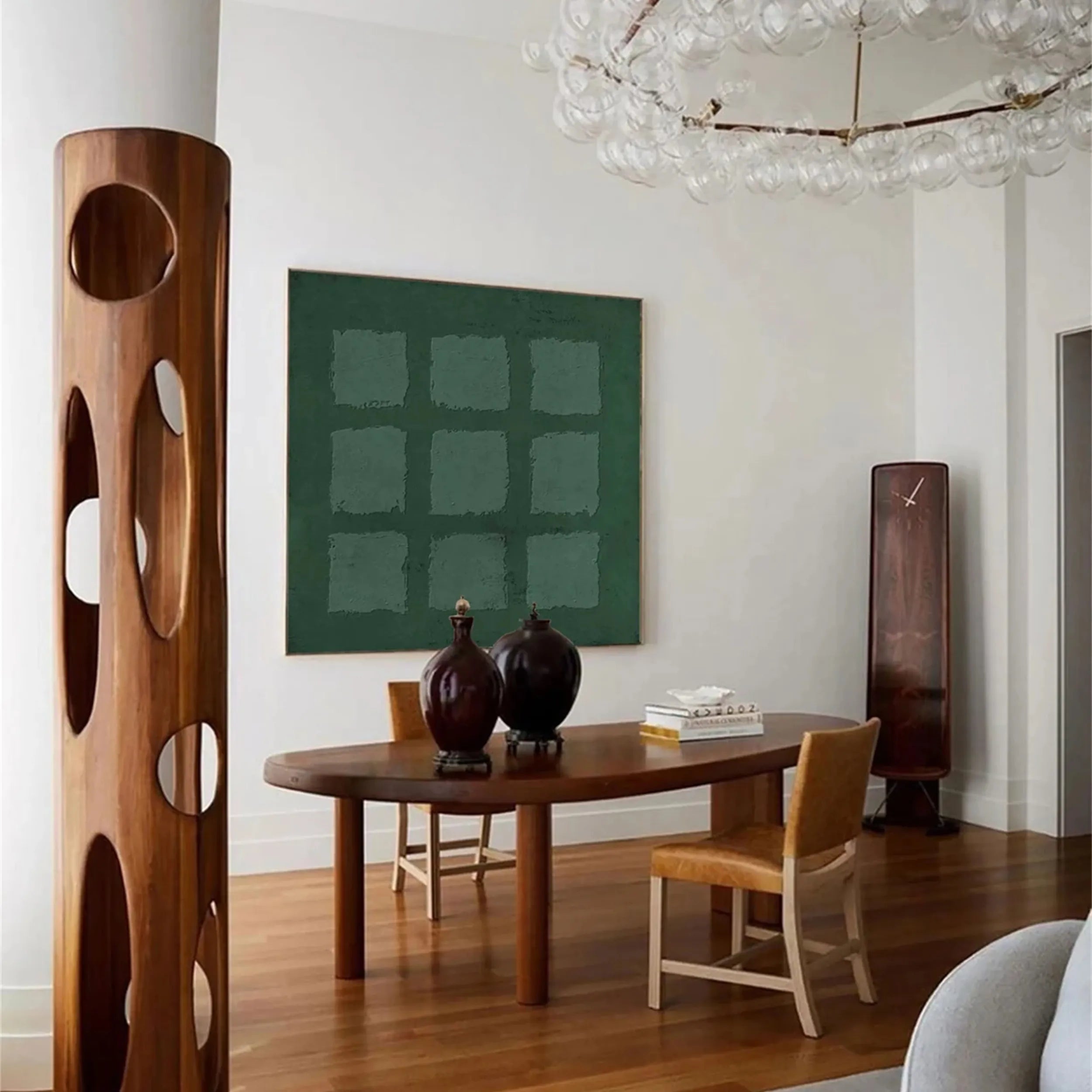 Green Textured Minimalist Wall Art #GT018