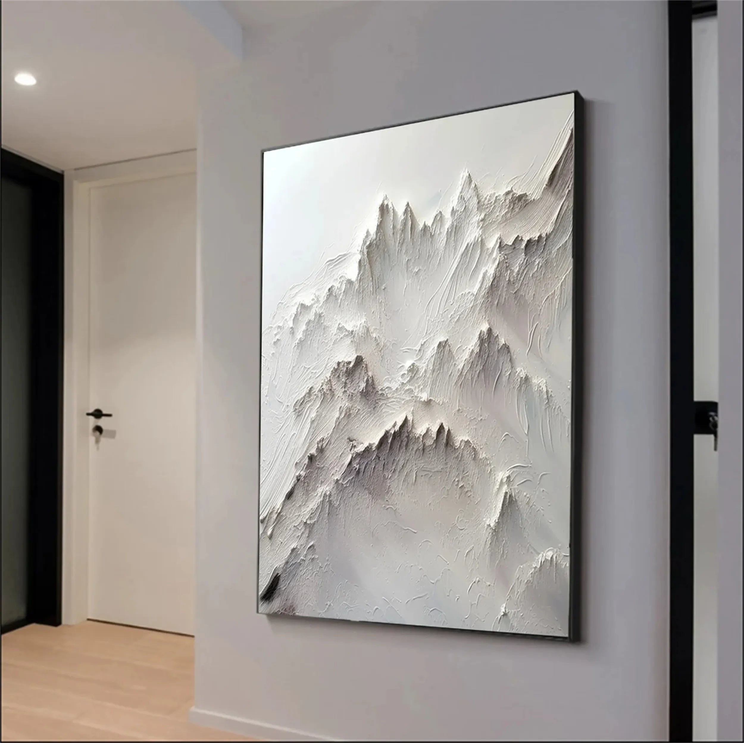 White Textured Minimalist Wall Art #WT134