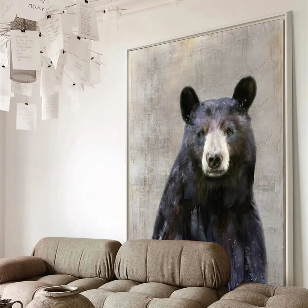 Abstract Animal Art Bear Texture Wall Art #AT003