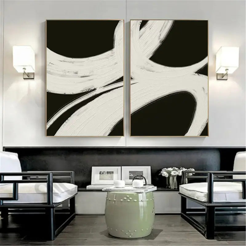Wabi Sabi Abstract Wall Art Set of 2 #WA024