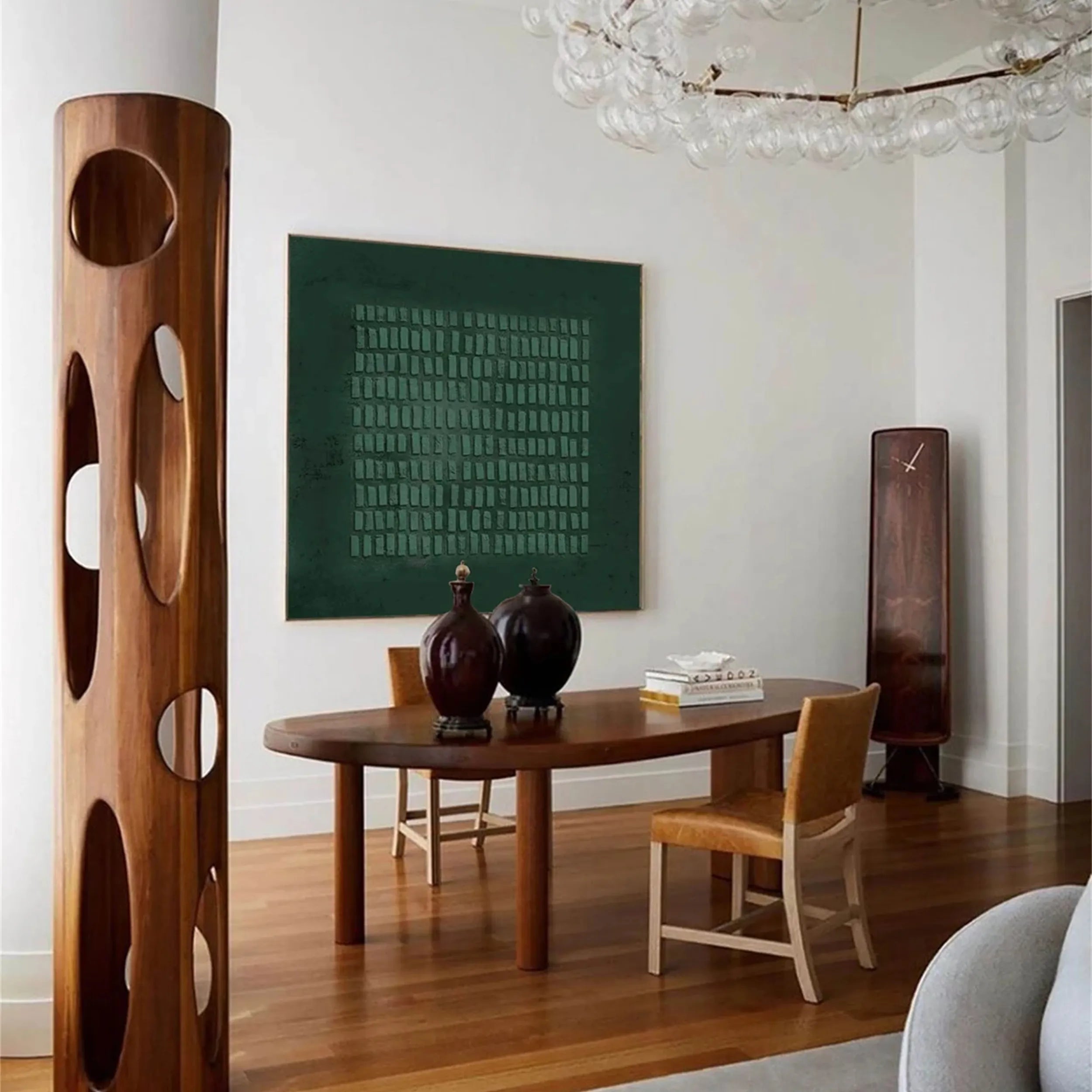 Green Textured Minimalist Wall Art #GT009