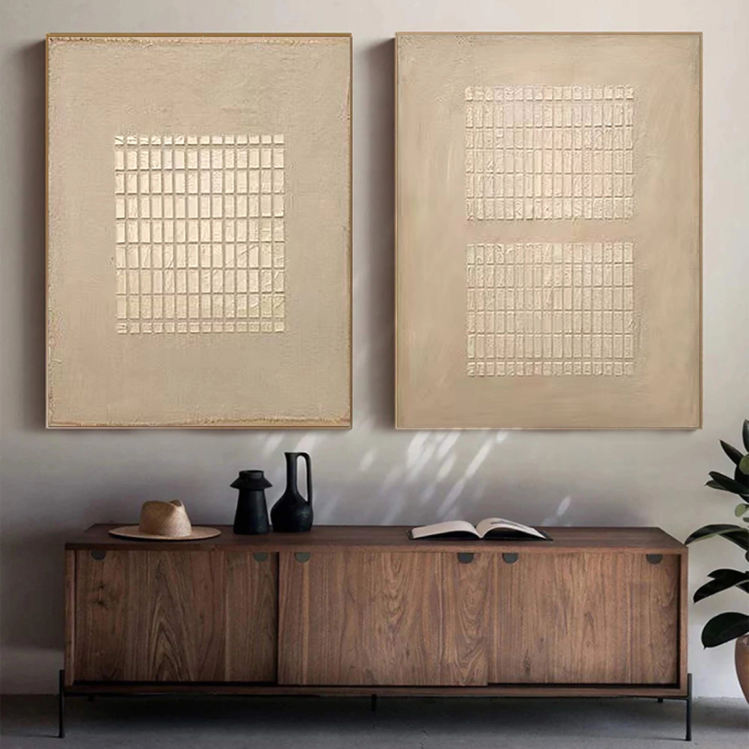 Wabi Sabi Abstract Wall Art Set of 2 #WA079