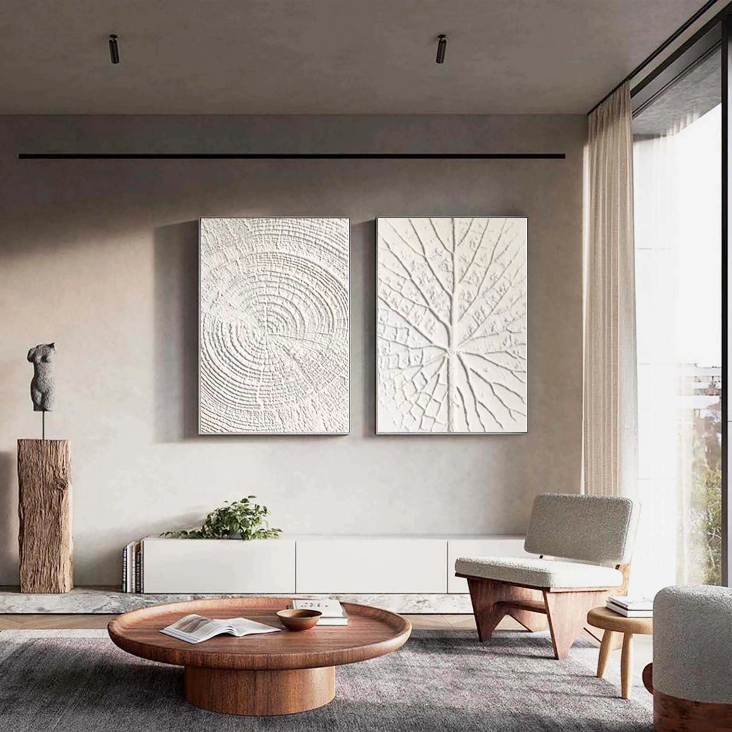 Wabi Sabi Abstract Wall Art Set of 2 #WA103