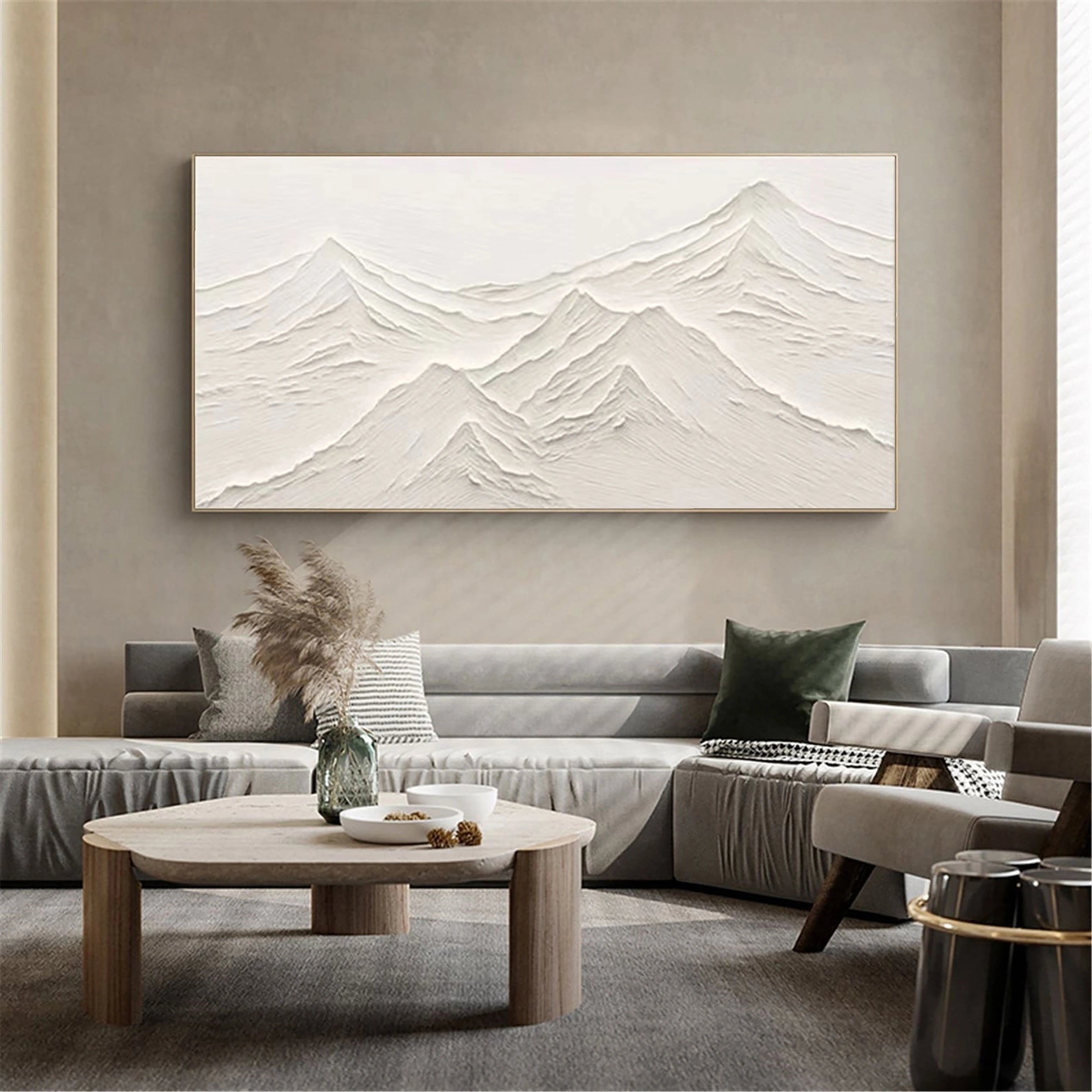 White Textured Minimalist Wall Art #WT055
