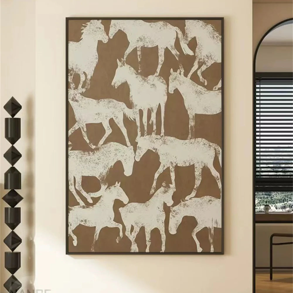 Abstract Animal Art Horse Texture Wall Art #AT001