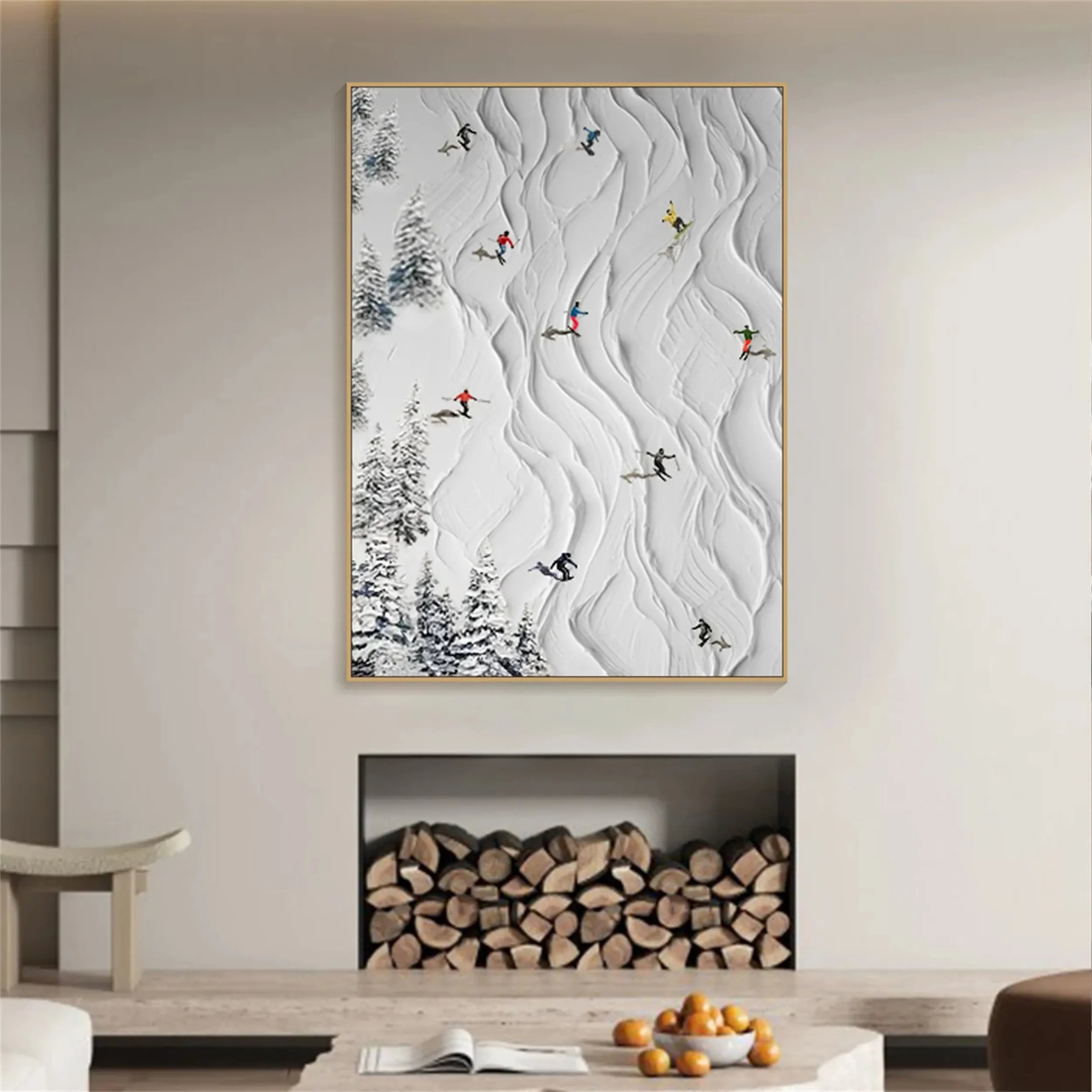 White Textured Minimalist Wall Art #WT149