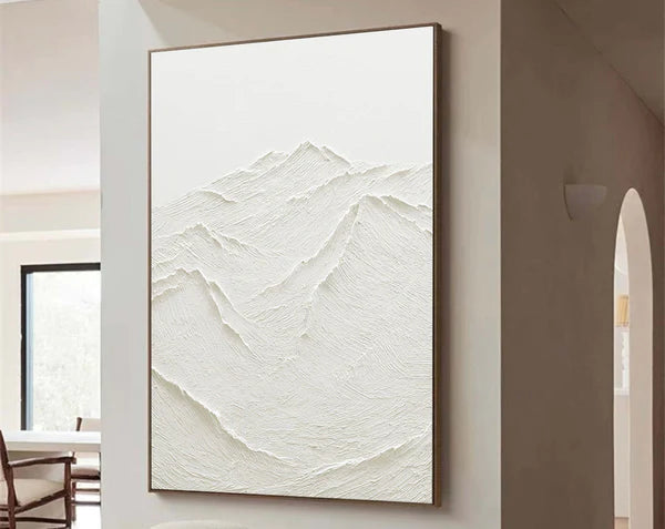 White Textured Minimalist Wall Art #WT011