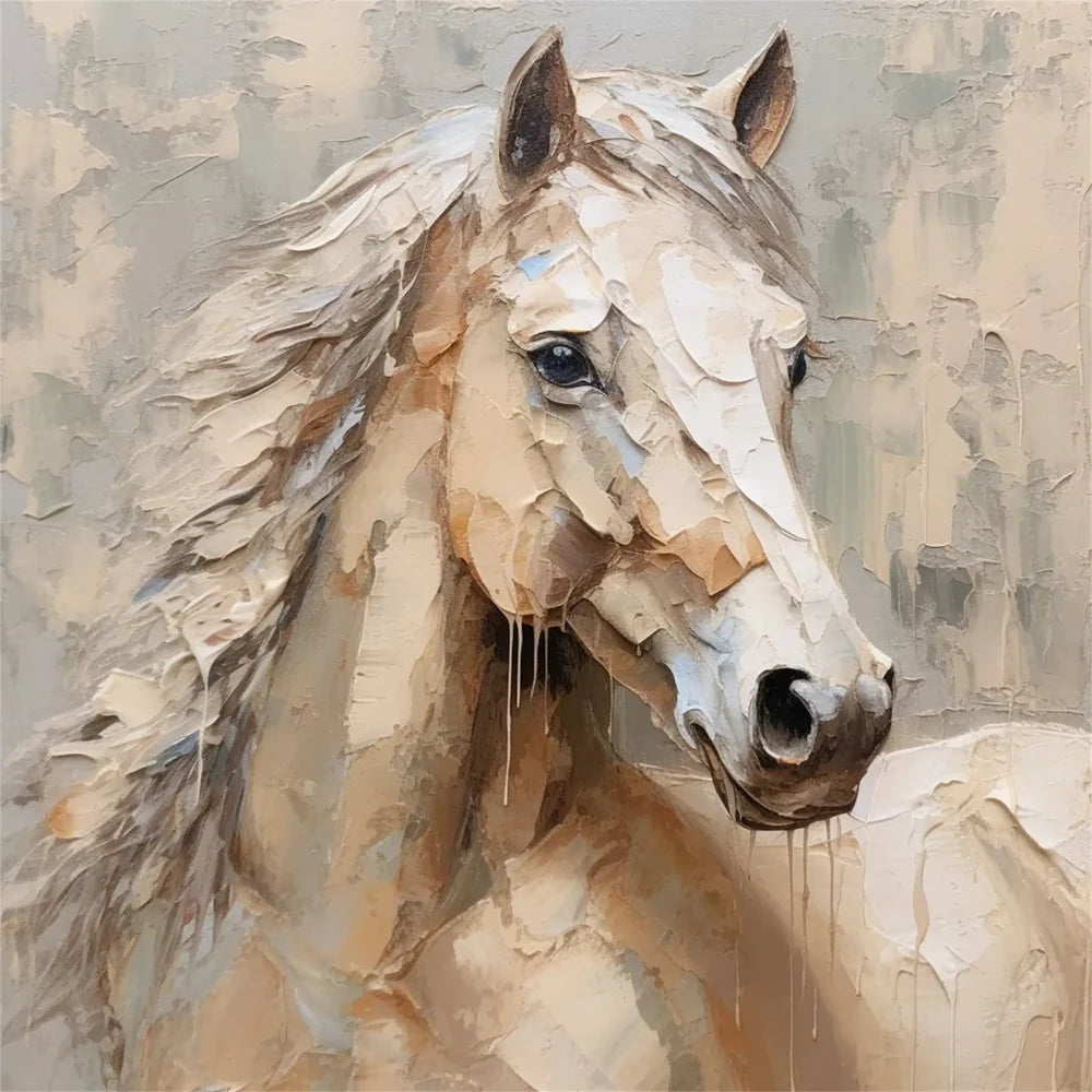 Abstract Animal Art Horse Texture Wall Art #AT006