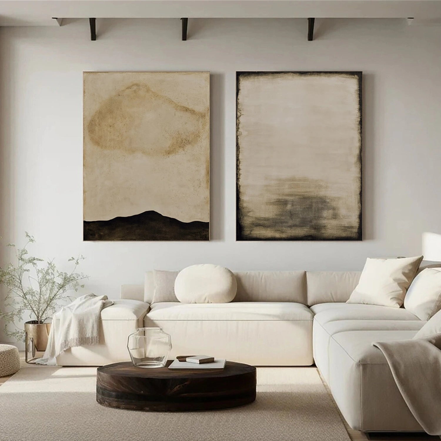 Wabi Sabi Abstract Canvas Art Set of 2 #WA197