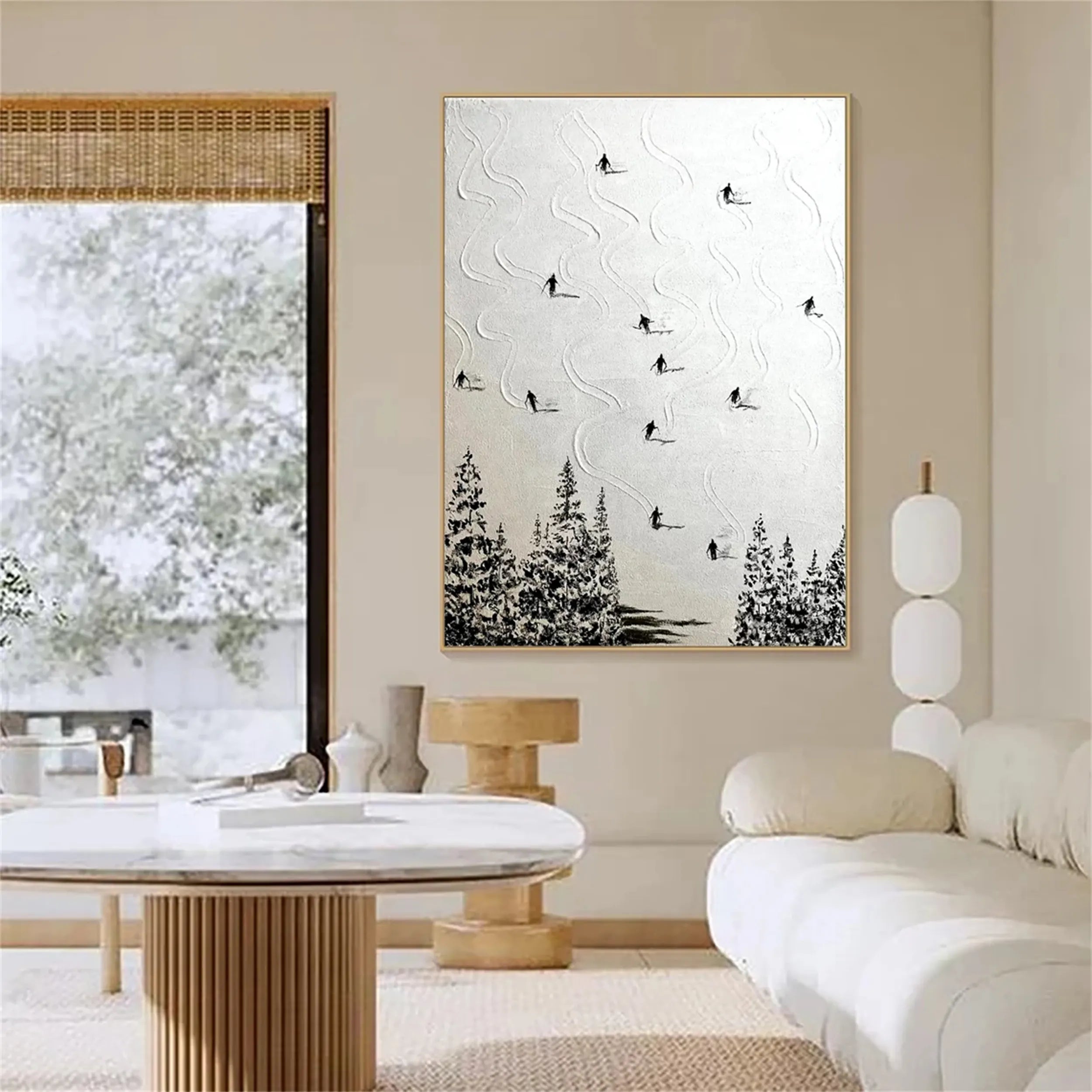 White Textured Minimalist Wall Art #WT153