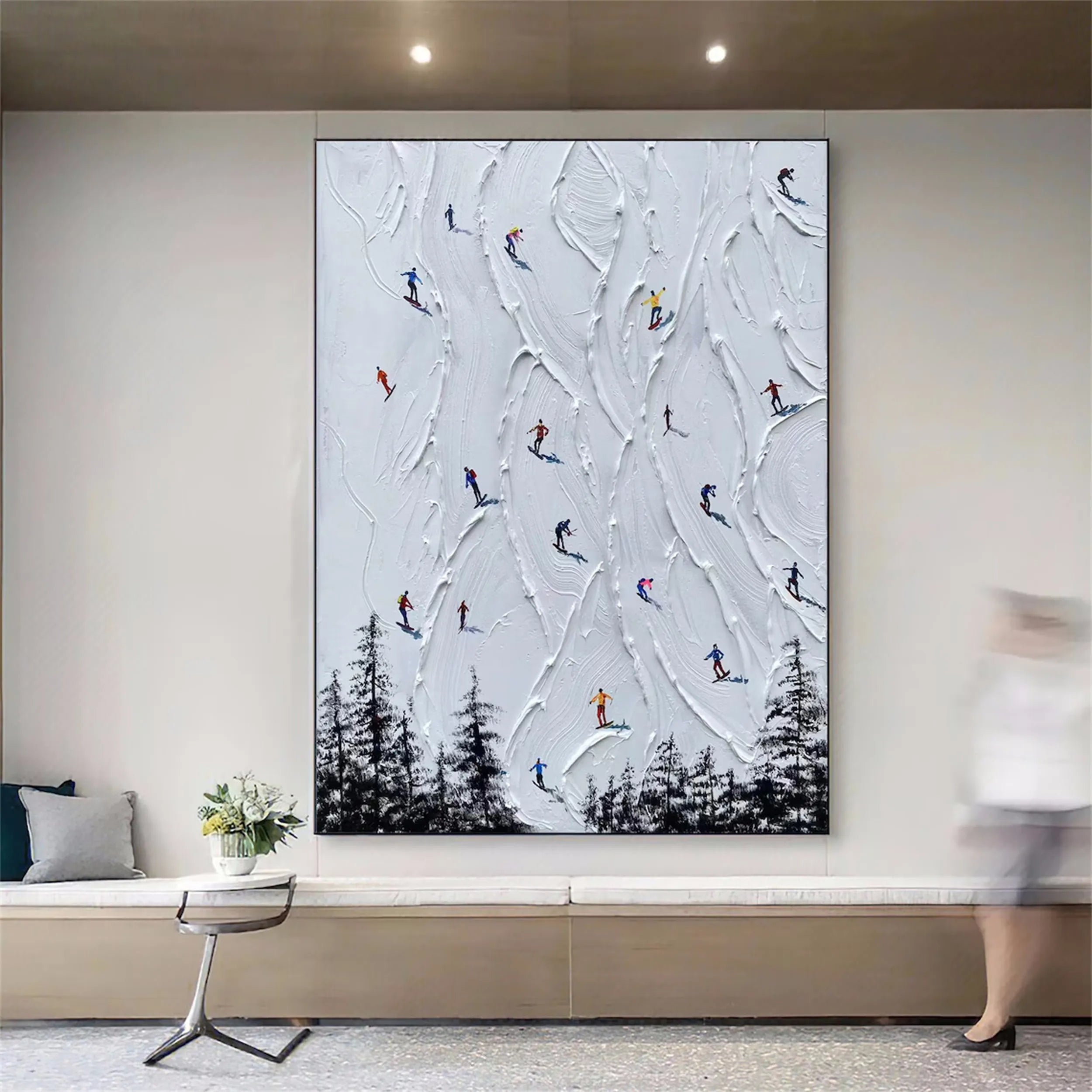 White Textured Minimalist Wall Art #WT158