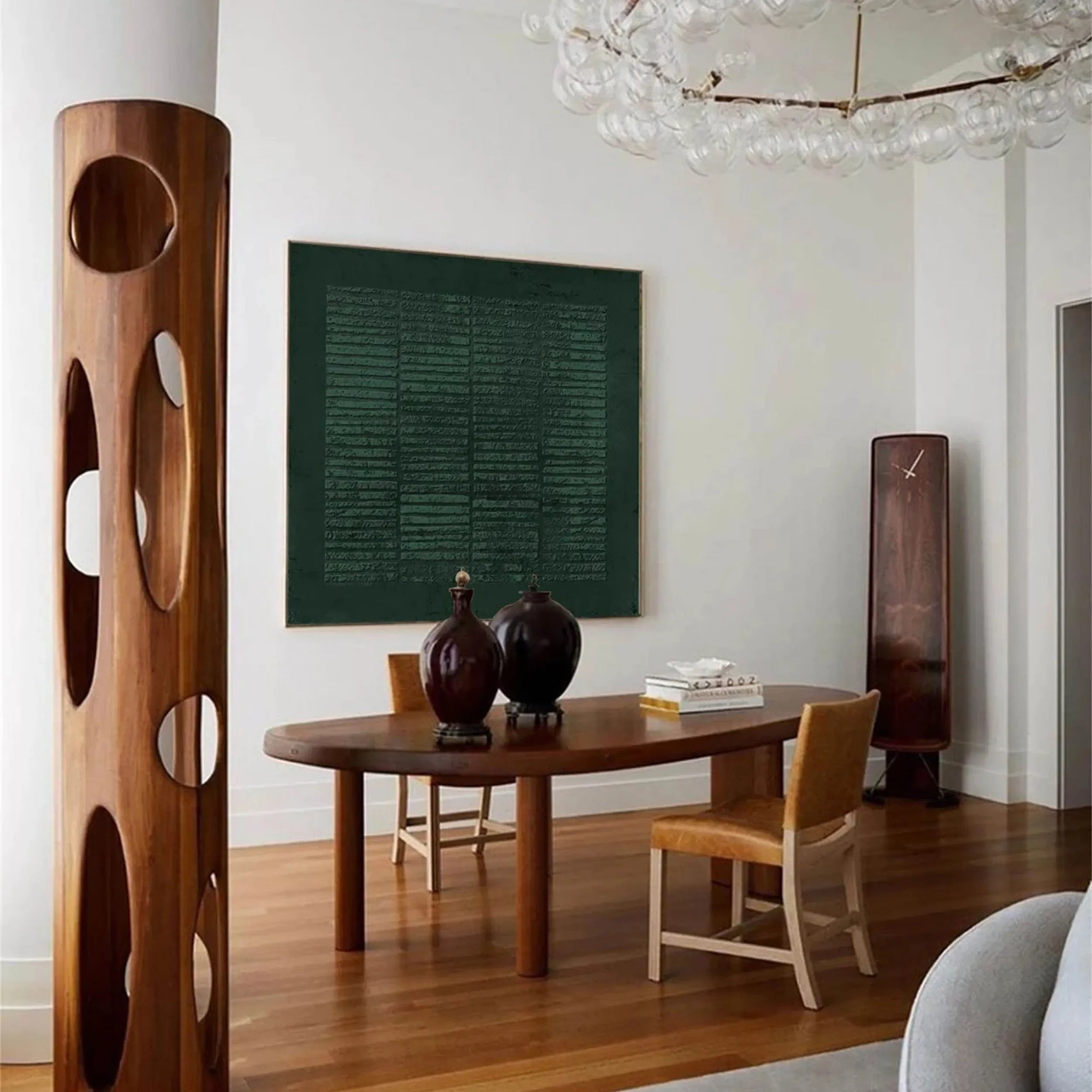 Green Textured Minimalist Wall Art #GT007