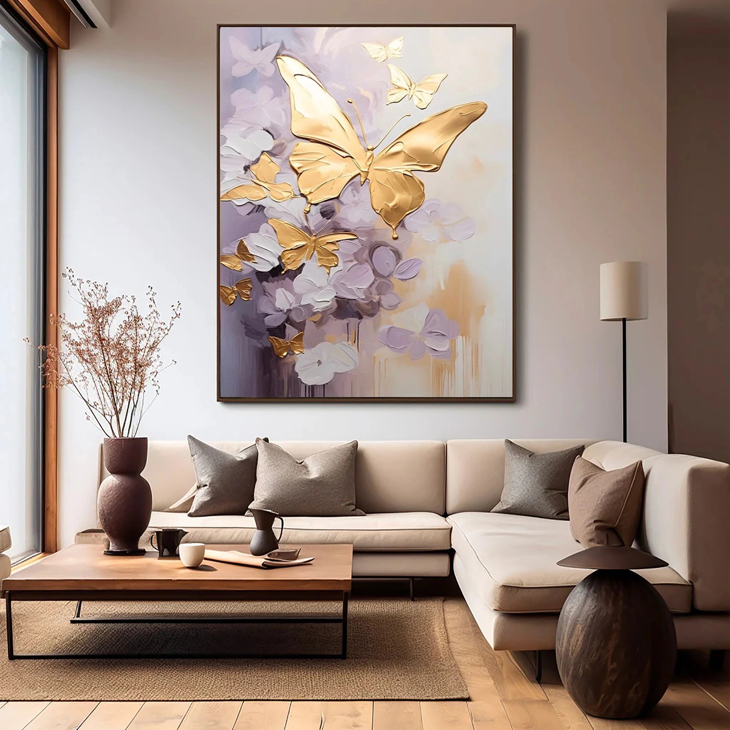 Colorful Tree And Flower Painting #TF004