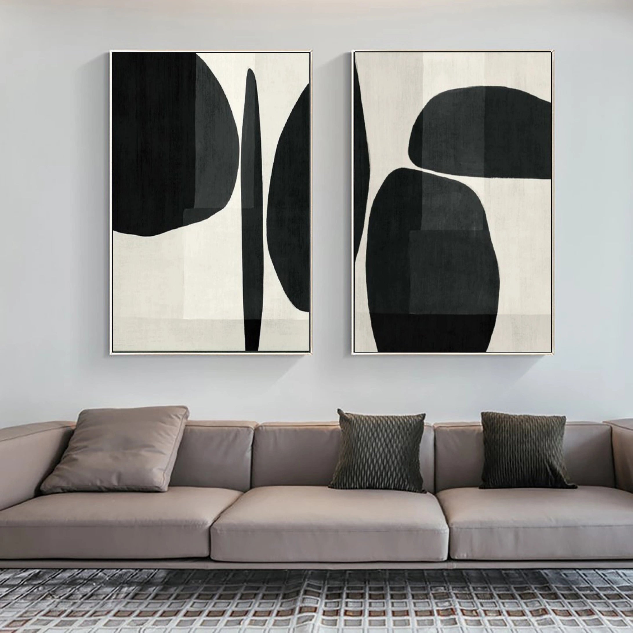 Wabi Sabi Abstract Wall Art Set of 2 #WA121