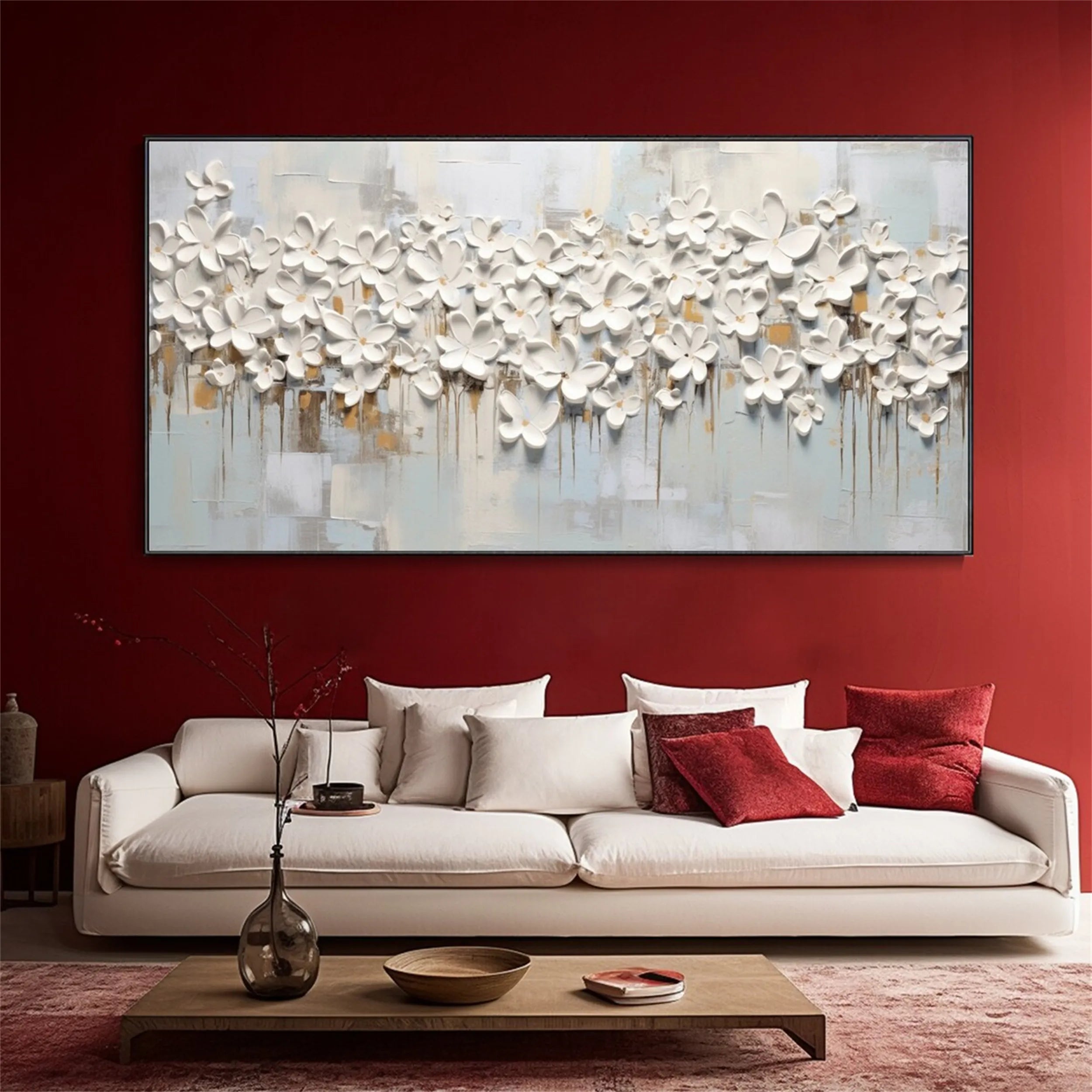 Colorful Tree And Flower Painting #TF026