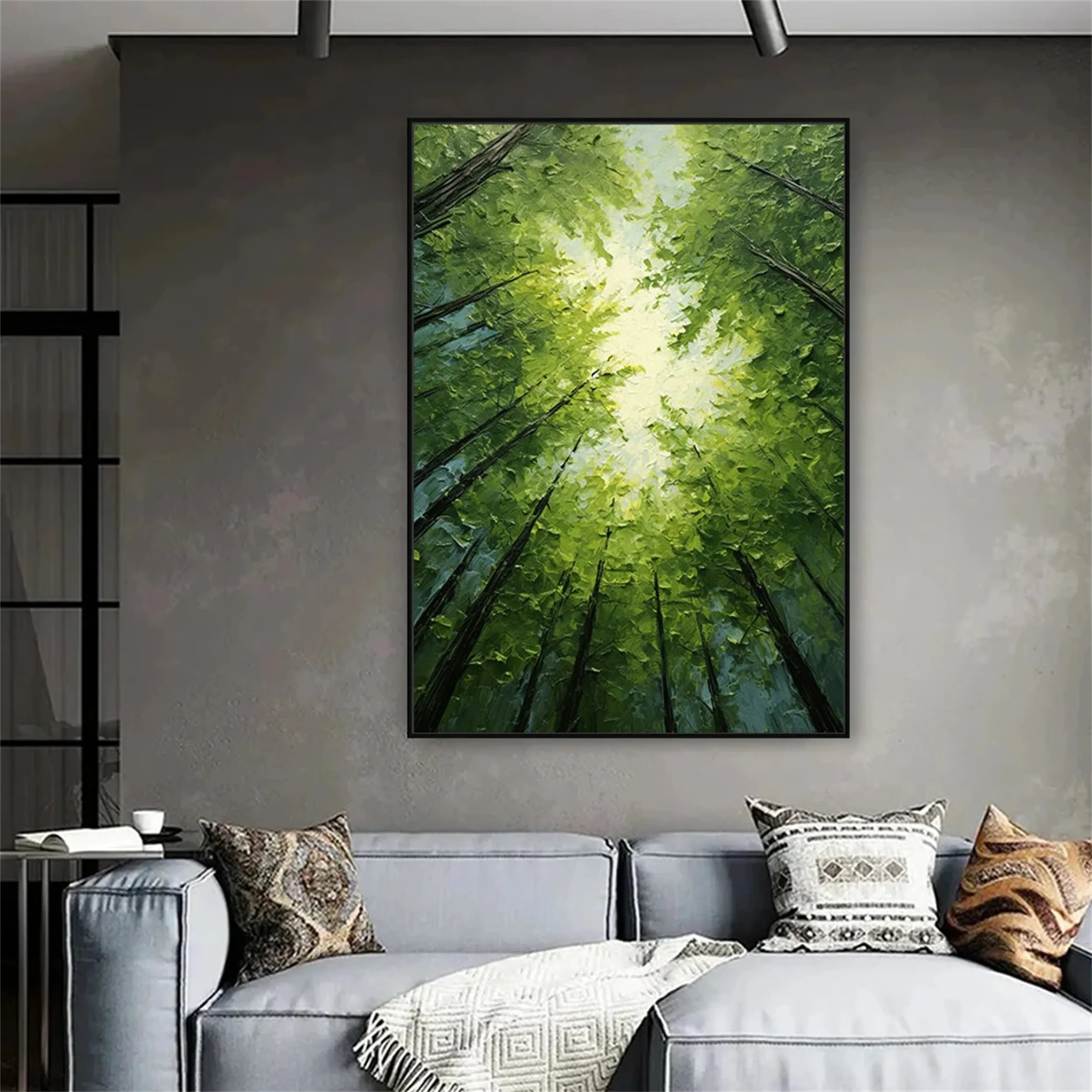 Green Textured Minimalist Wall Art #GT031