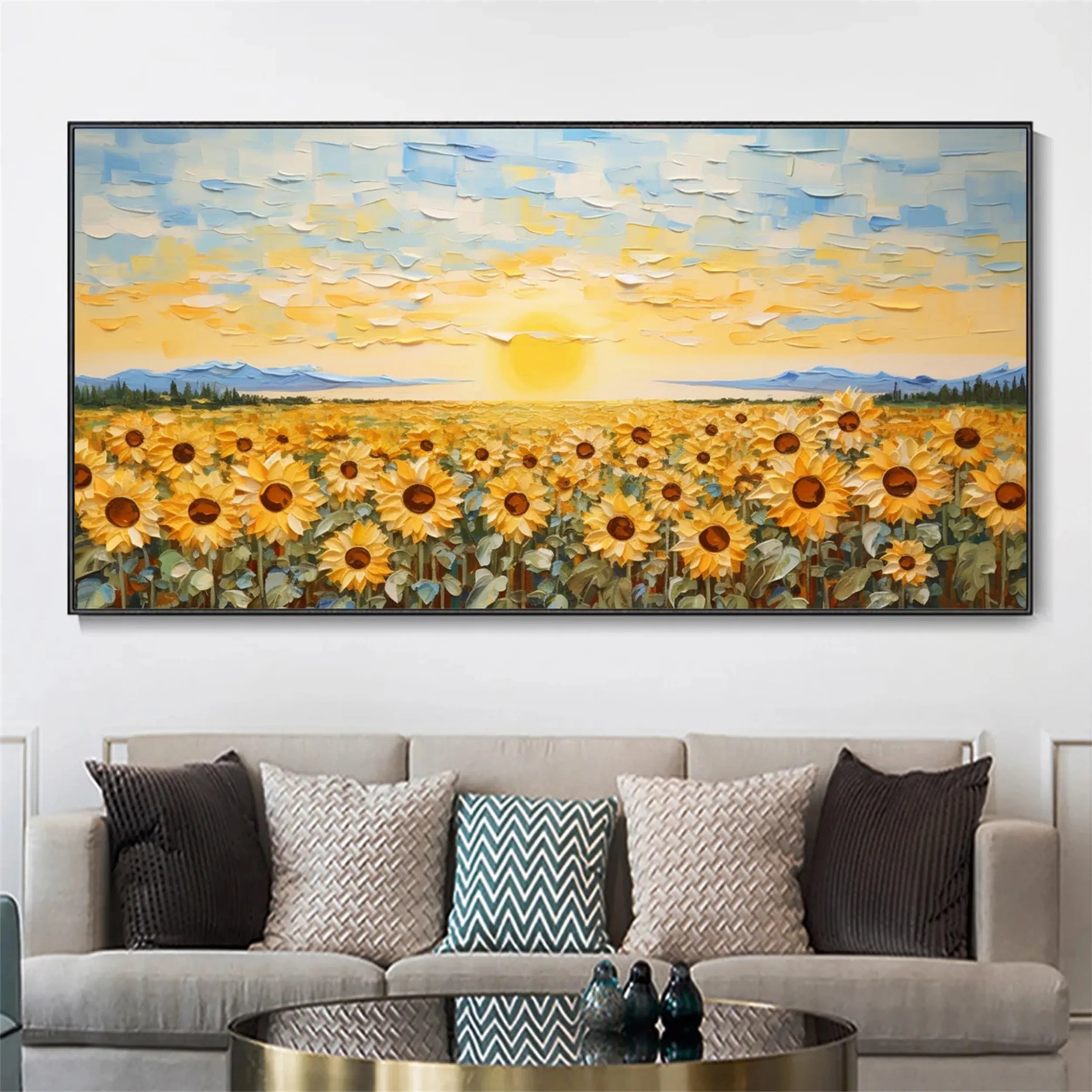 Colorful Tree And Flower Painting #TF061