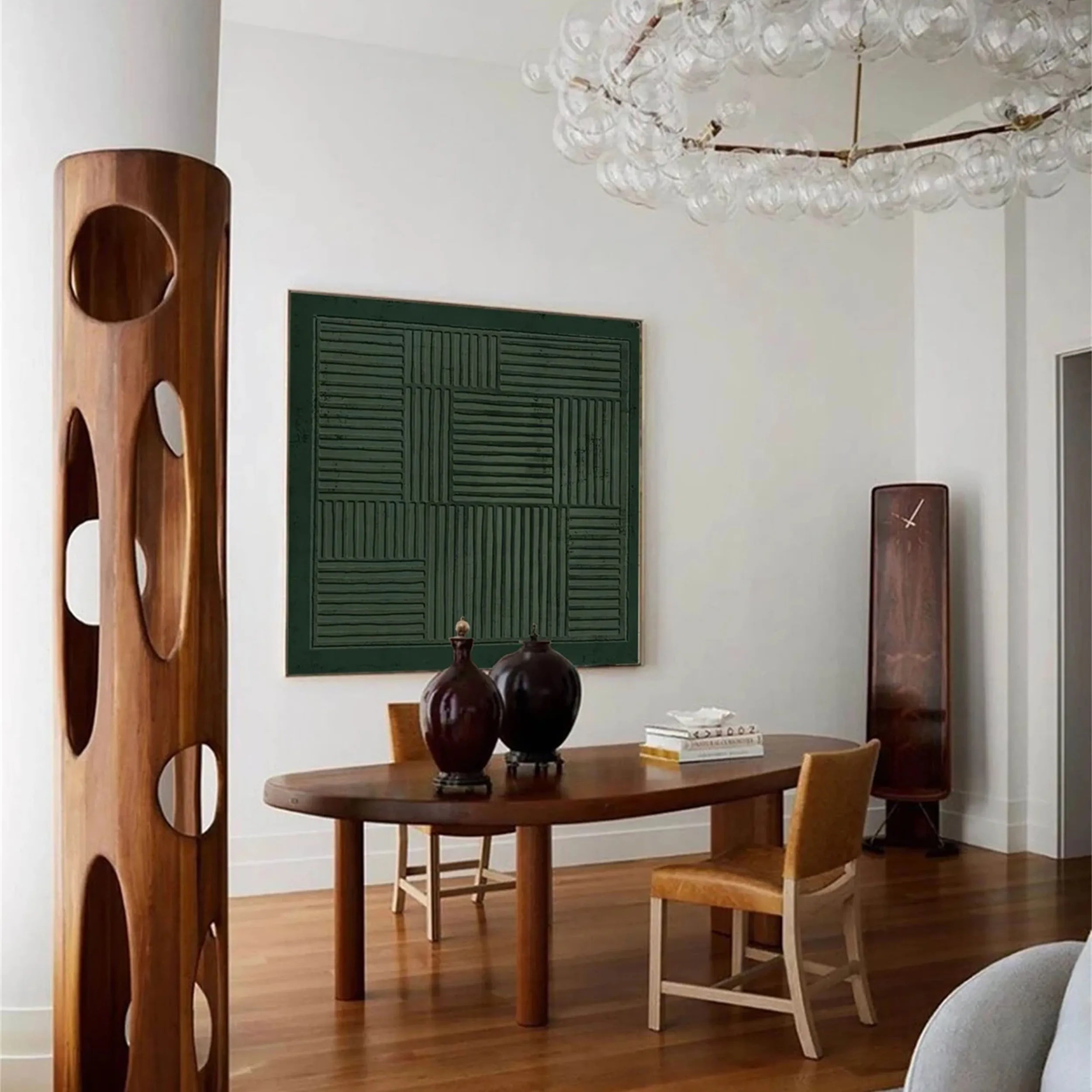 Green Textured Minimalist Wall Art #GT010