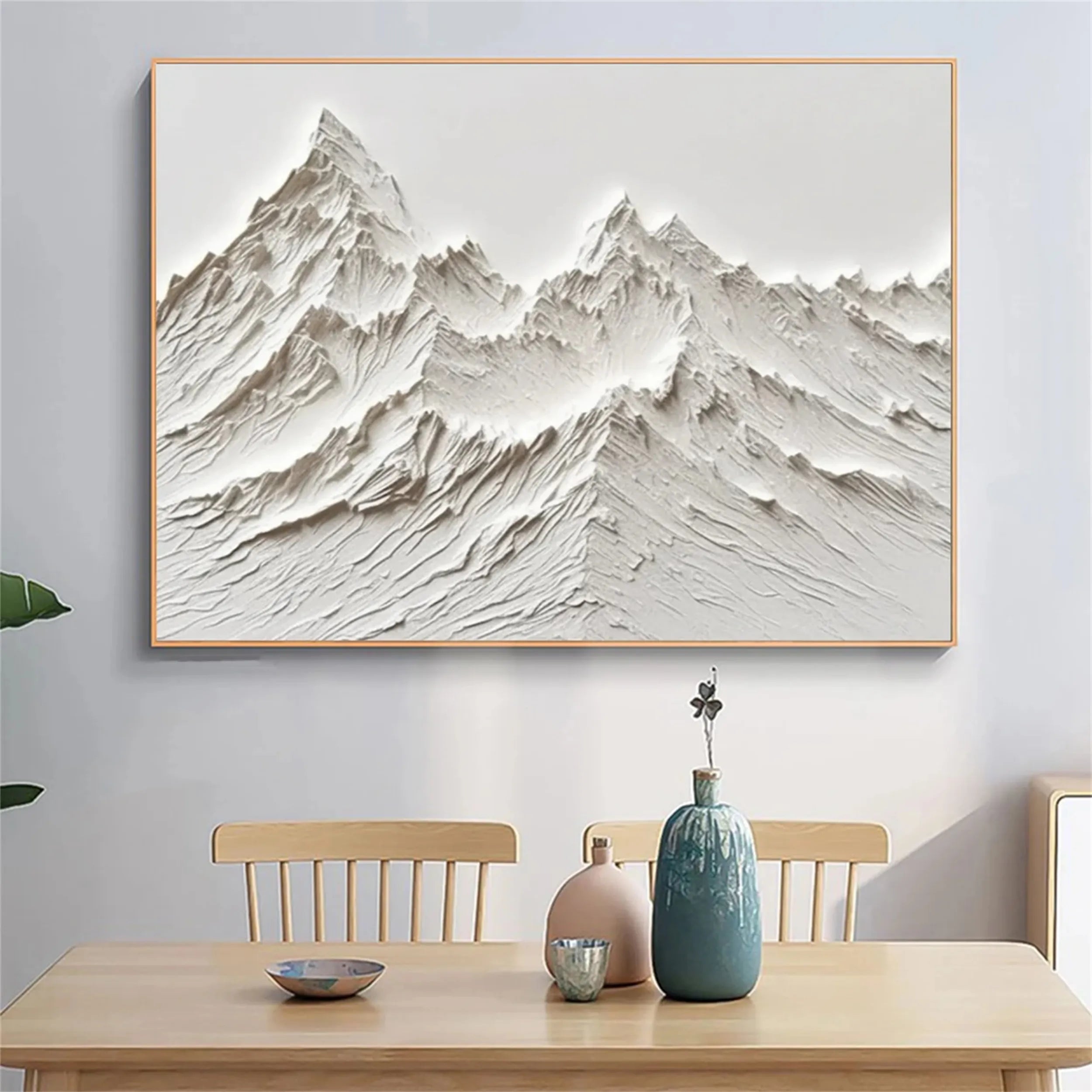 White Textured Minimalist Wall Art #WT117