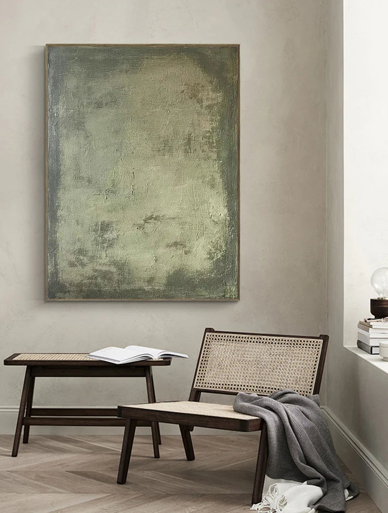 Green Textured Minimalist Wall Art #GT039