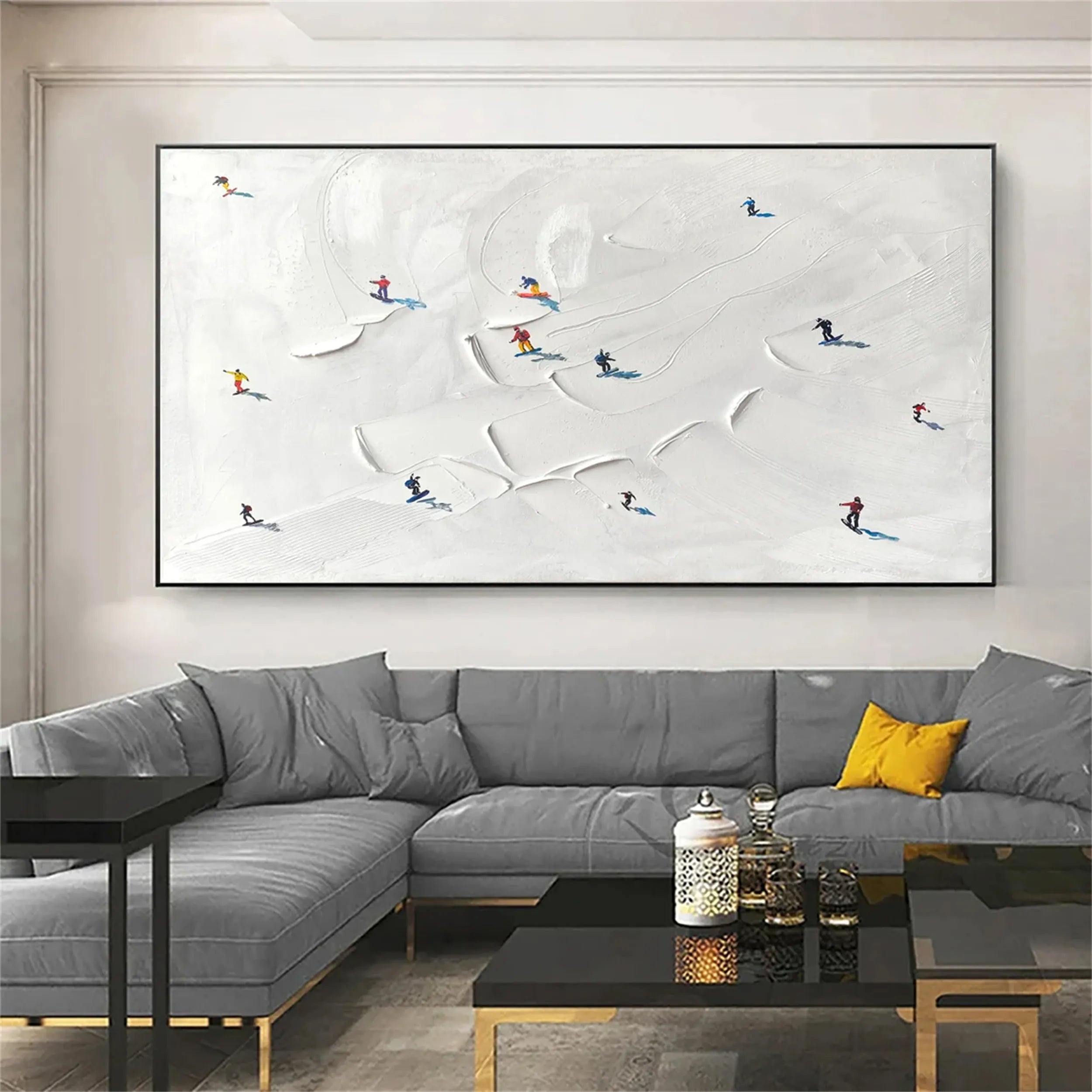White Textured Minimalist Wall Art #WT154