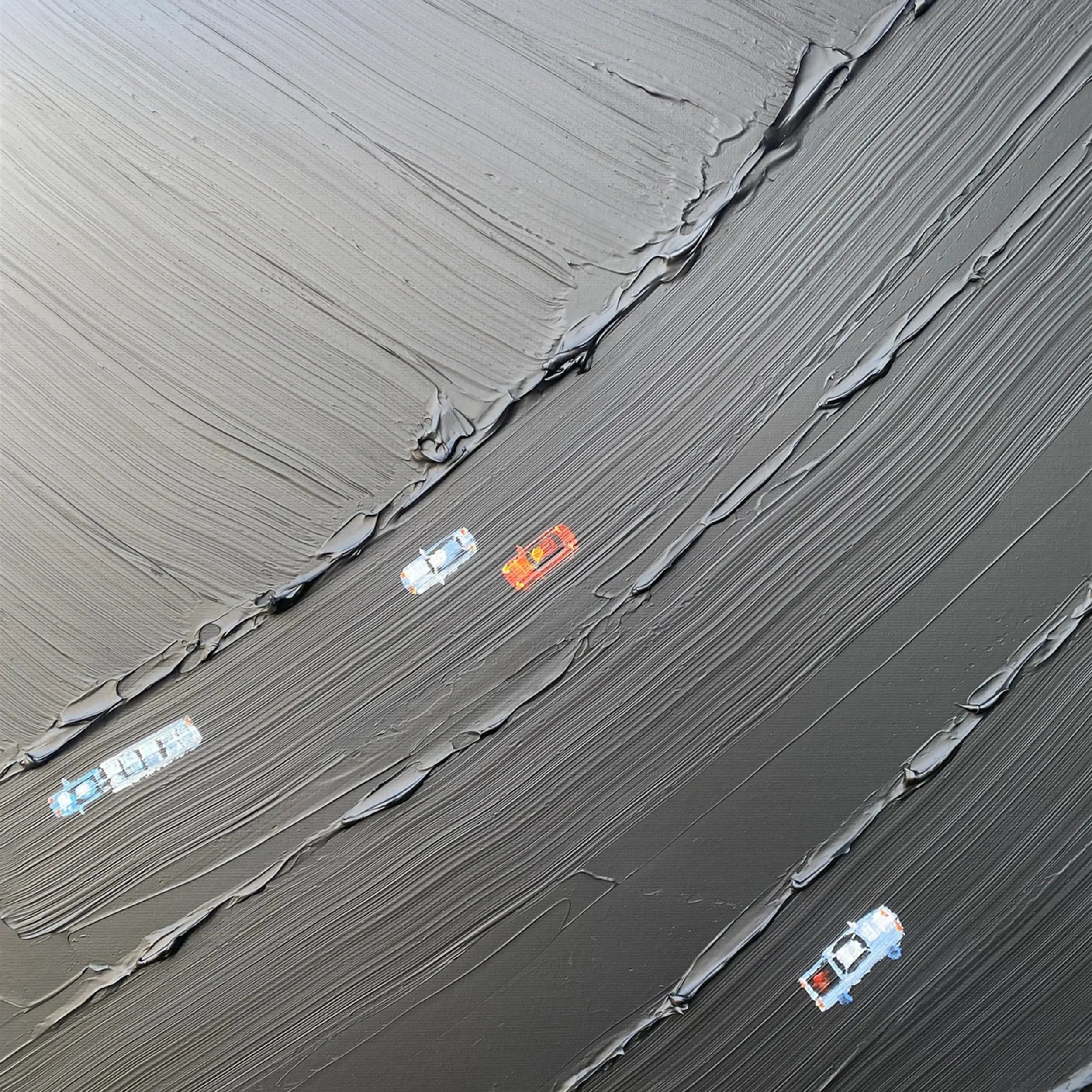 Black Textured Minimalist Wall Art #BT065