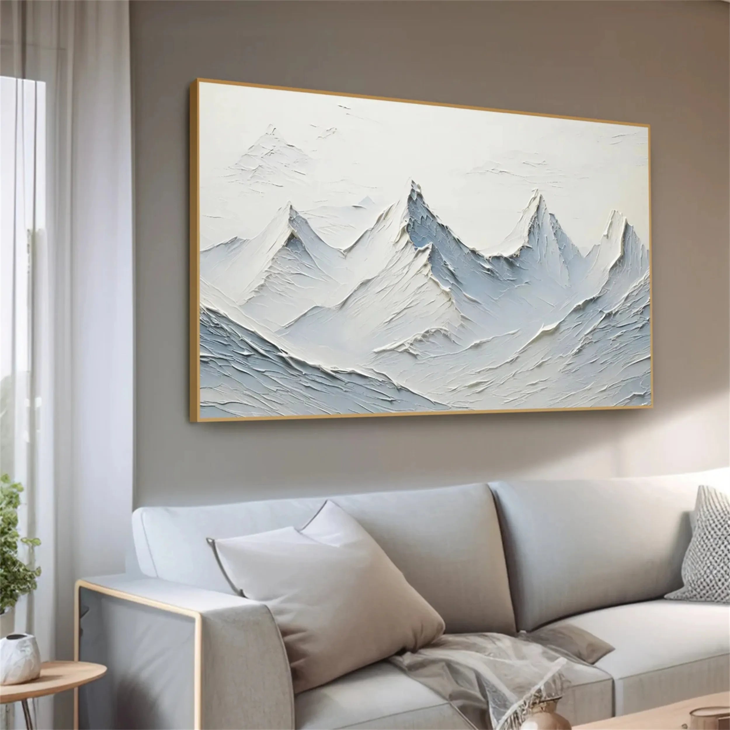 White Textured Minimalist Wall Art #WT123