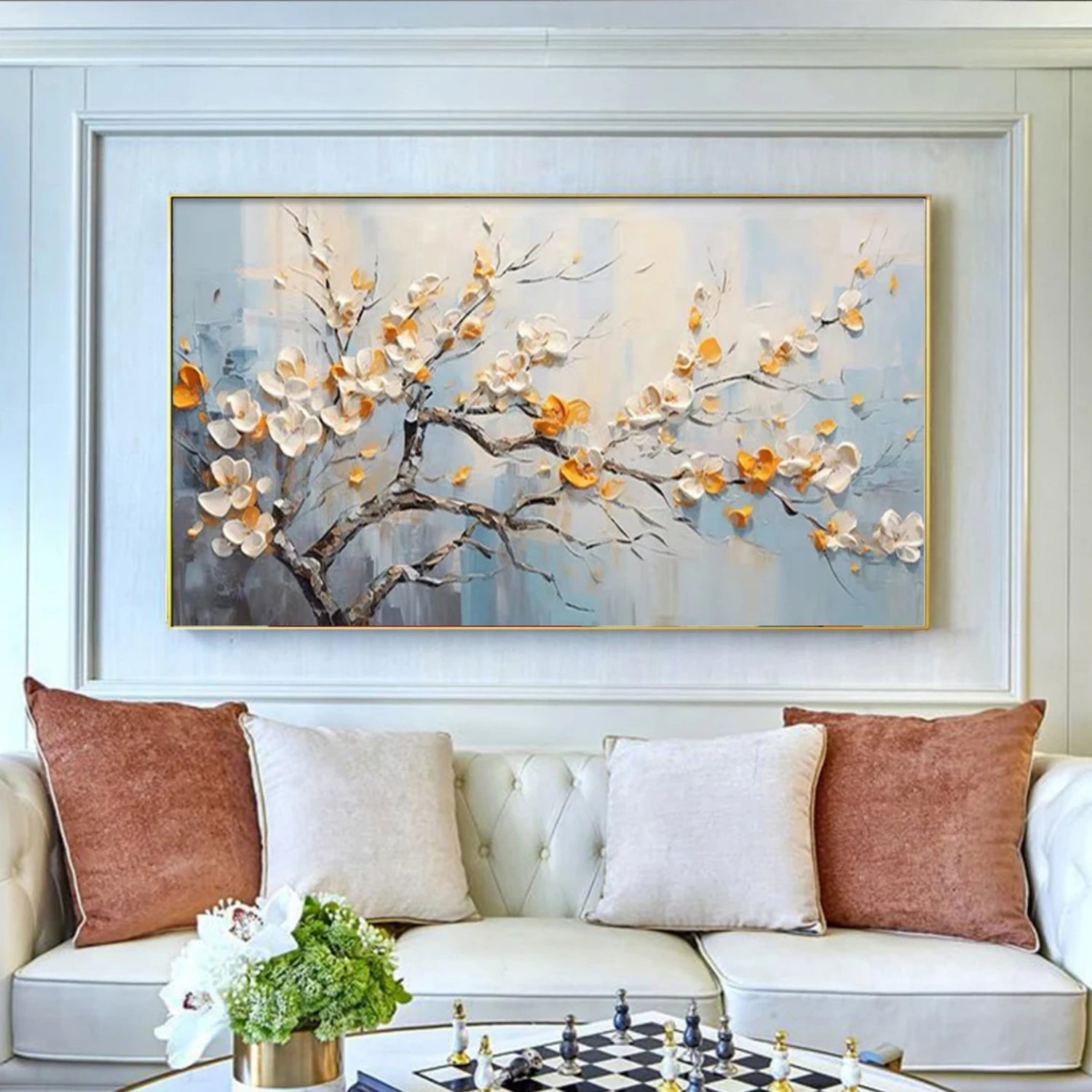 Colorful Tree And Flower Painting #TF083