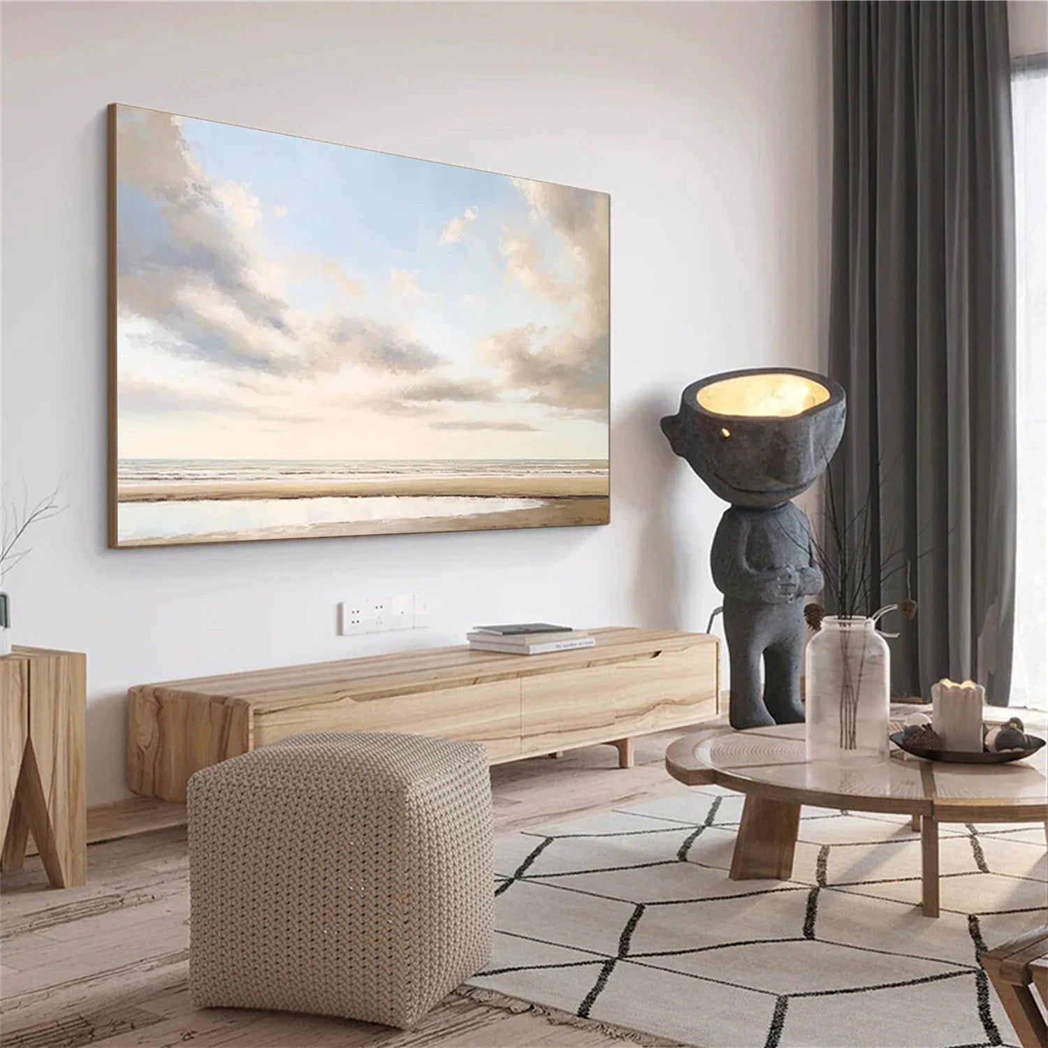 Sky And Ocean Abstract Wall Art #SO257