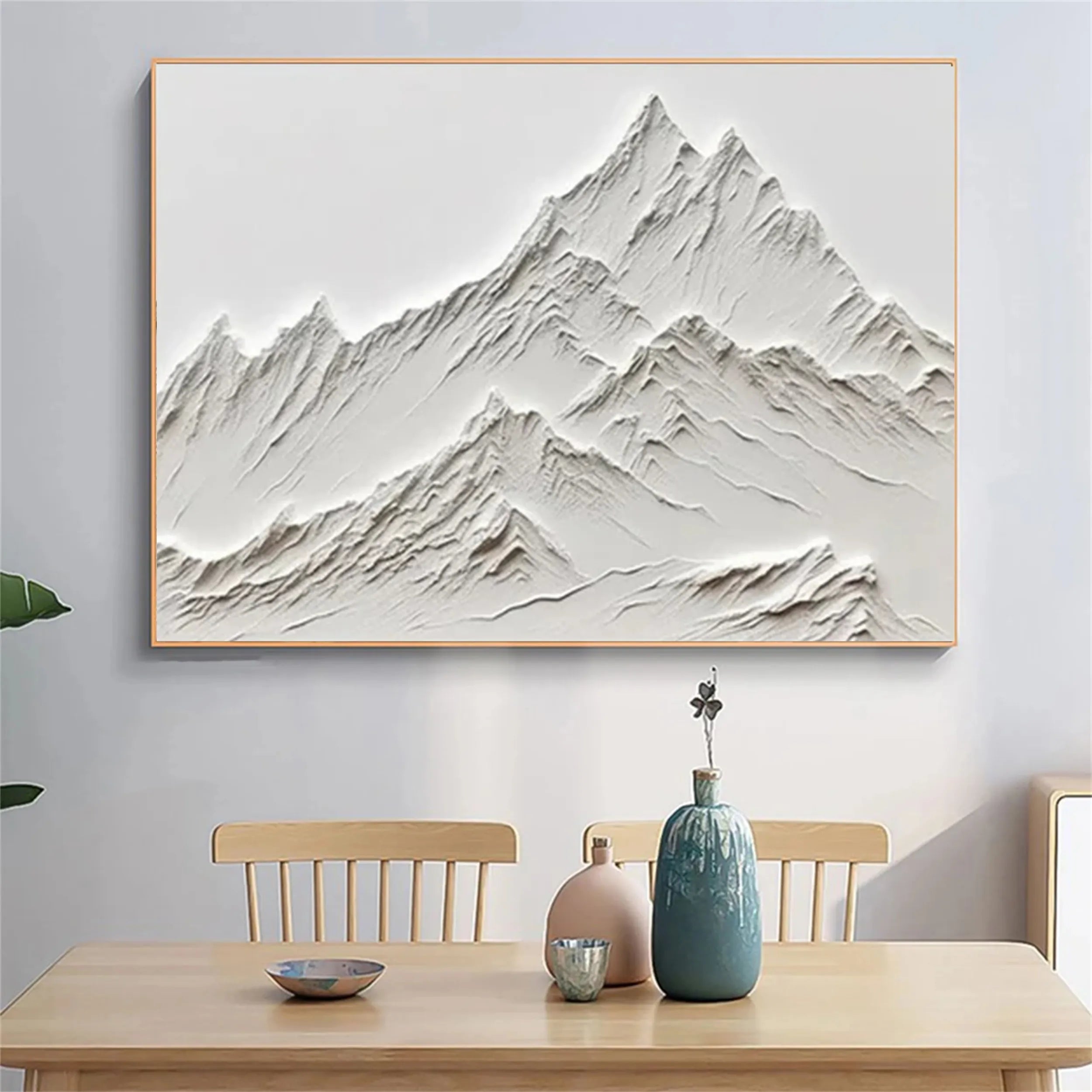 White Textured Minimalist Wall Art #WT139