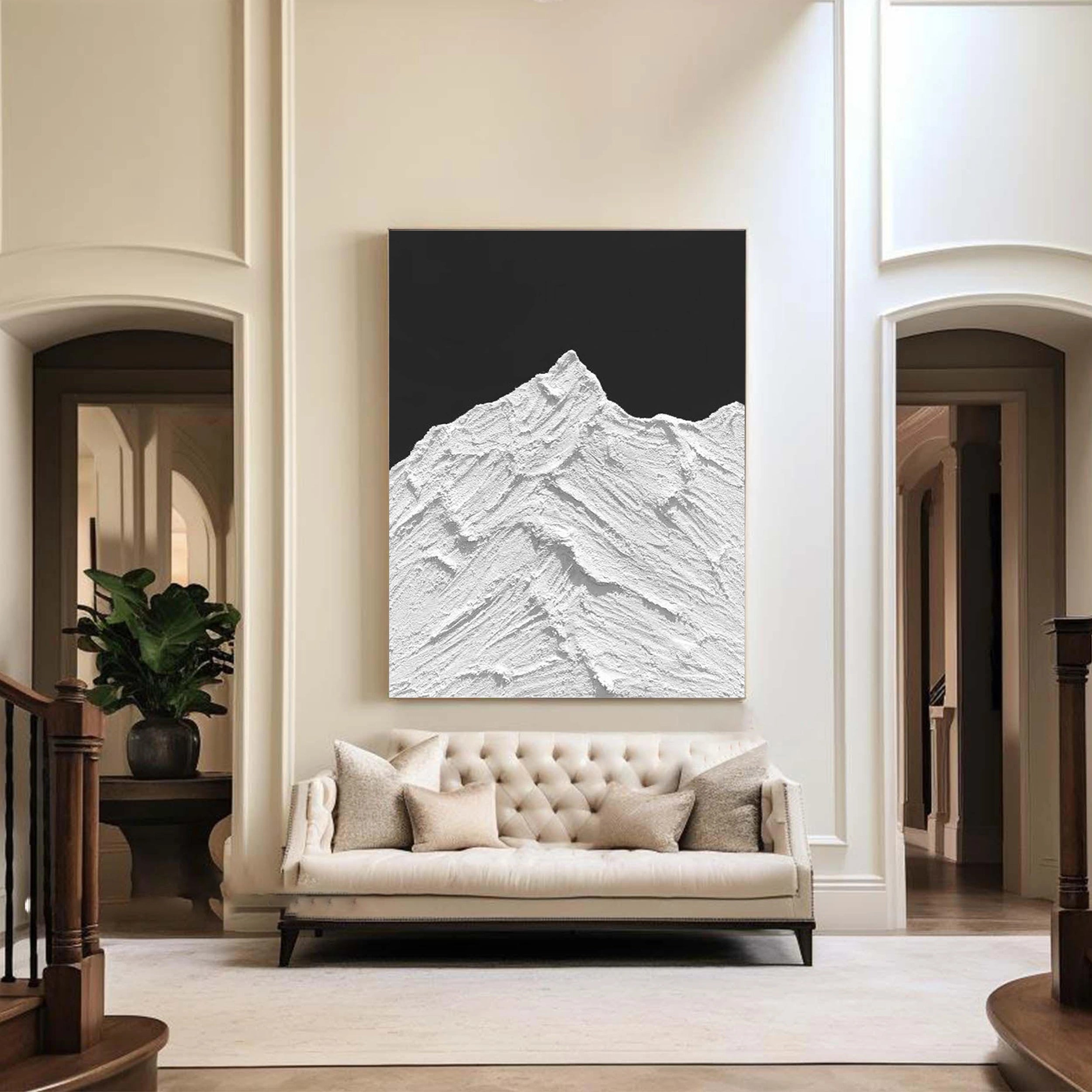 White Textured Minimalist Wall Art #WT071