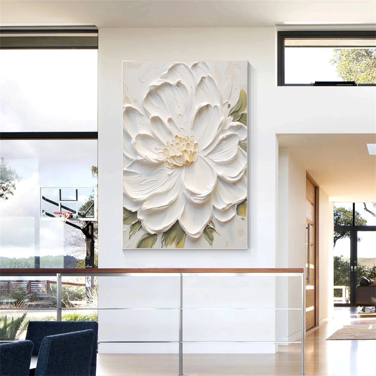 Colorful Tree And Flower Painting #TF097