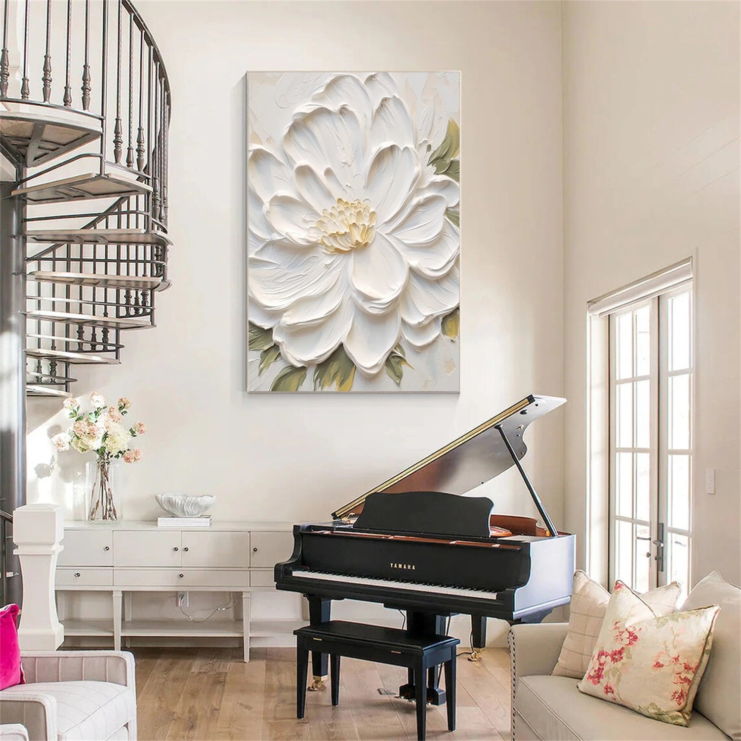 Colorful Tree And Flower Painting #TF097