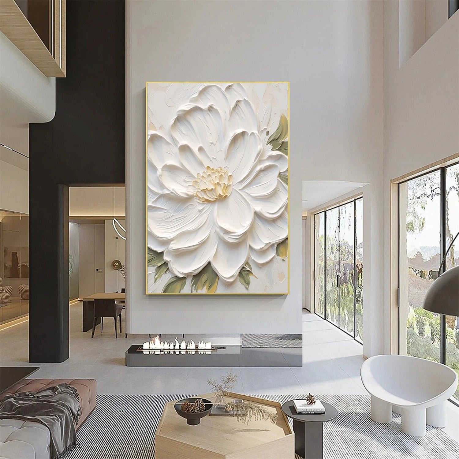 Colorful Tree And Flower Painting #TF097