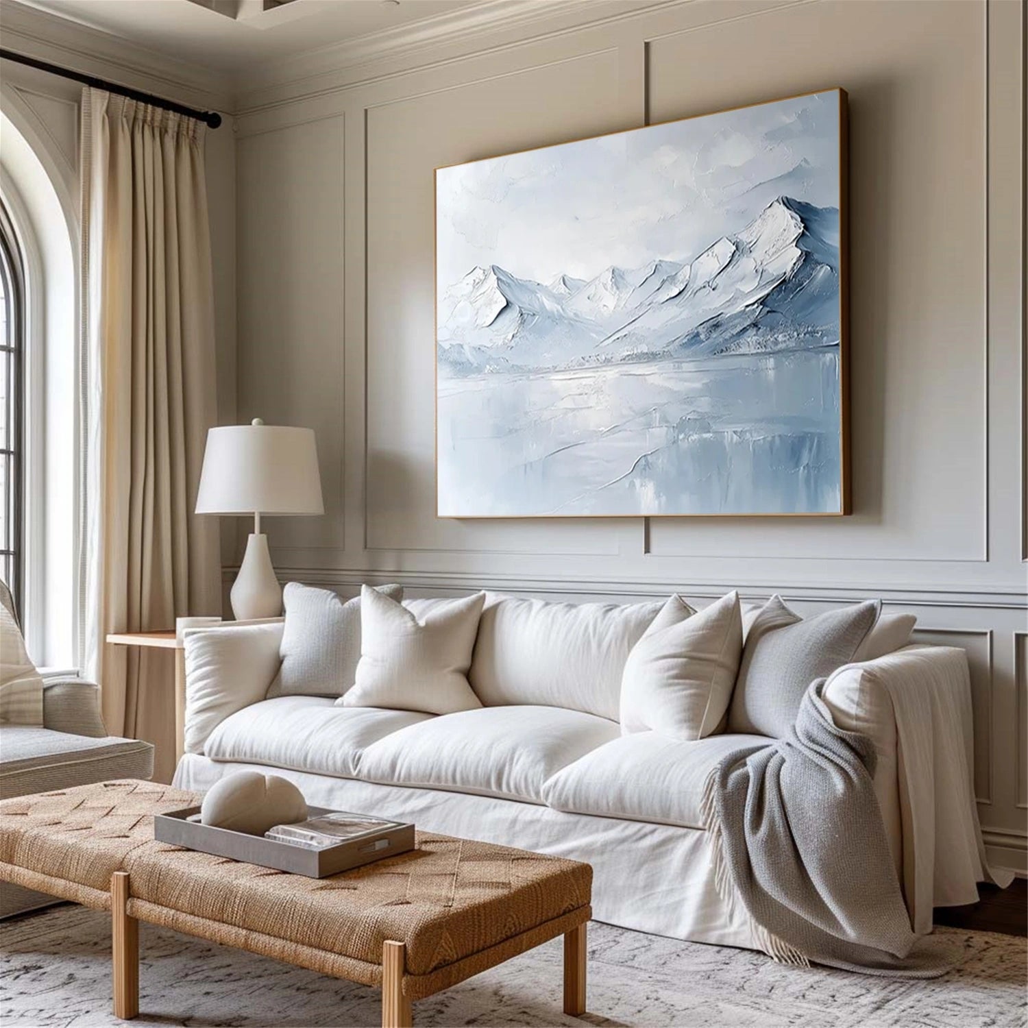 Blue Textured Minimalist Wall Art #BL025